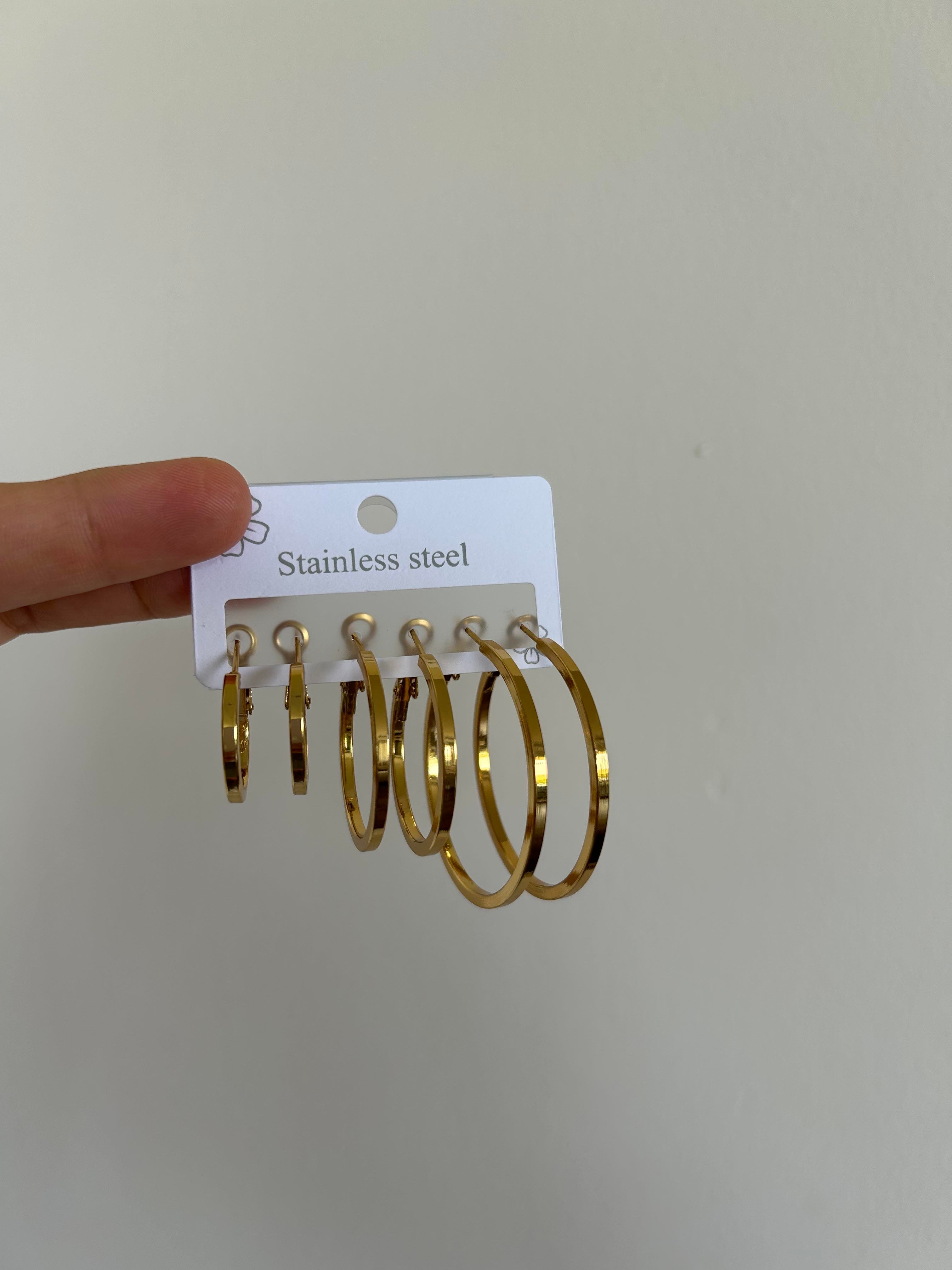 Halka model çoklu küpe seti