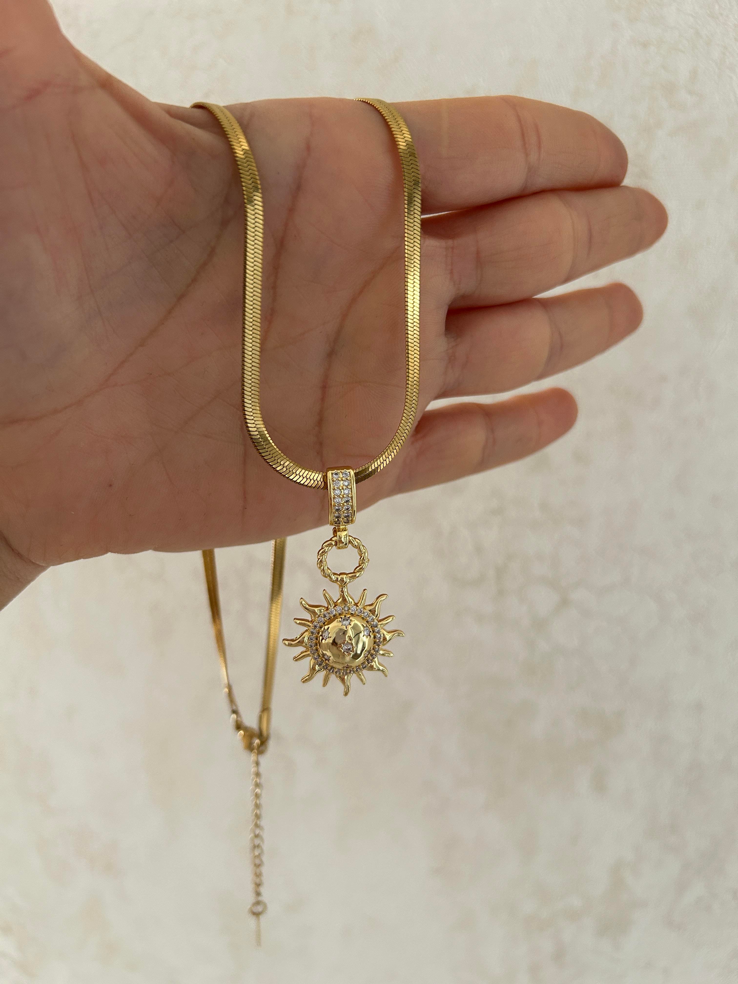 İtalyan model güneş kolye 