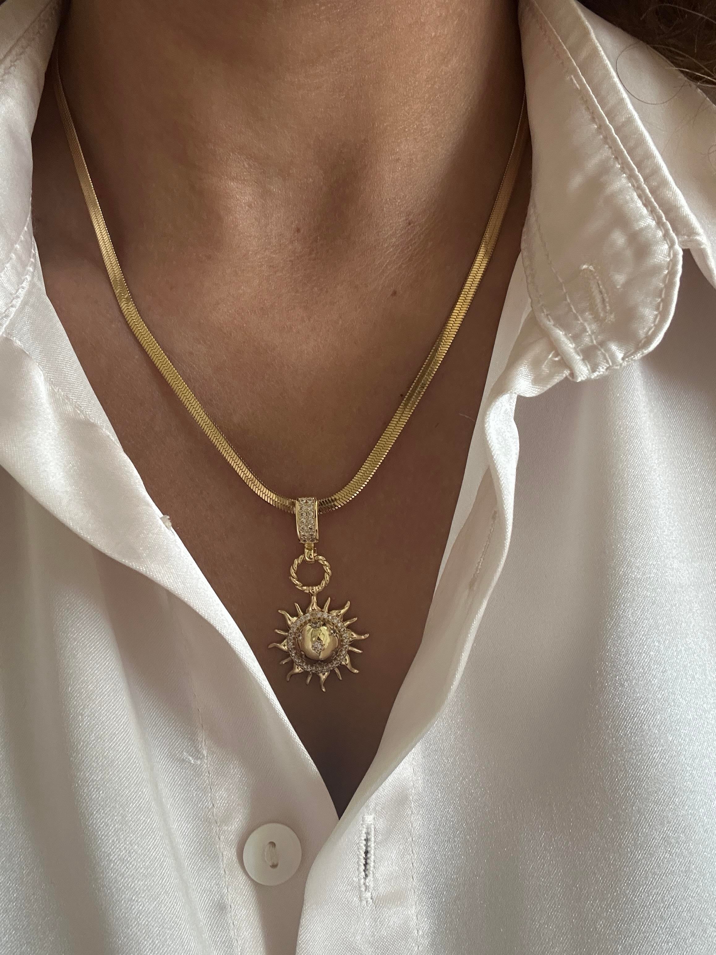 İtalyan model güneş kolye 