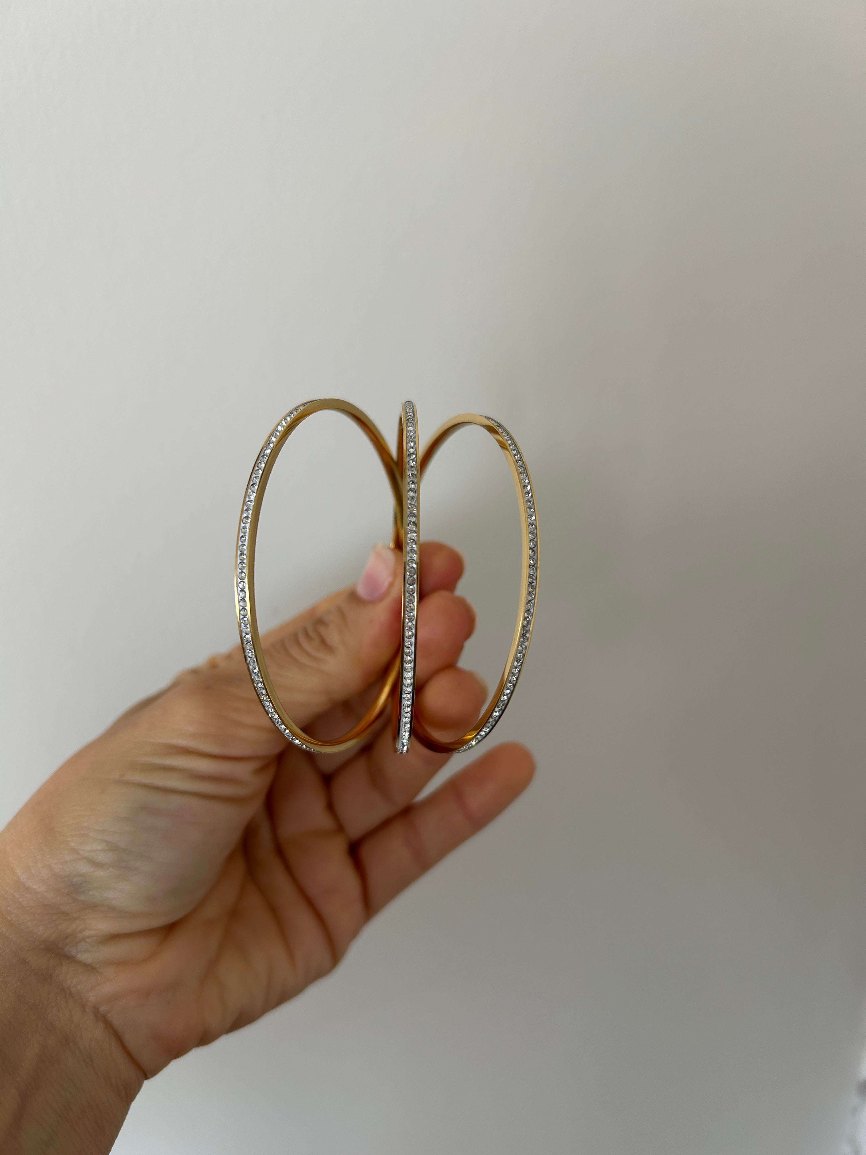 Taşlı Ajda bilezik orta boy 