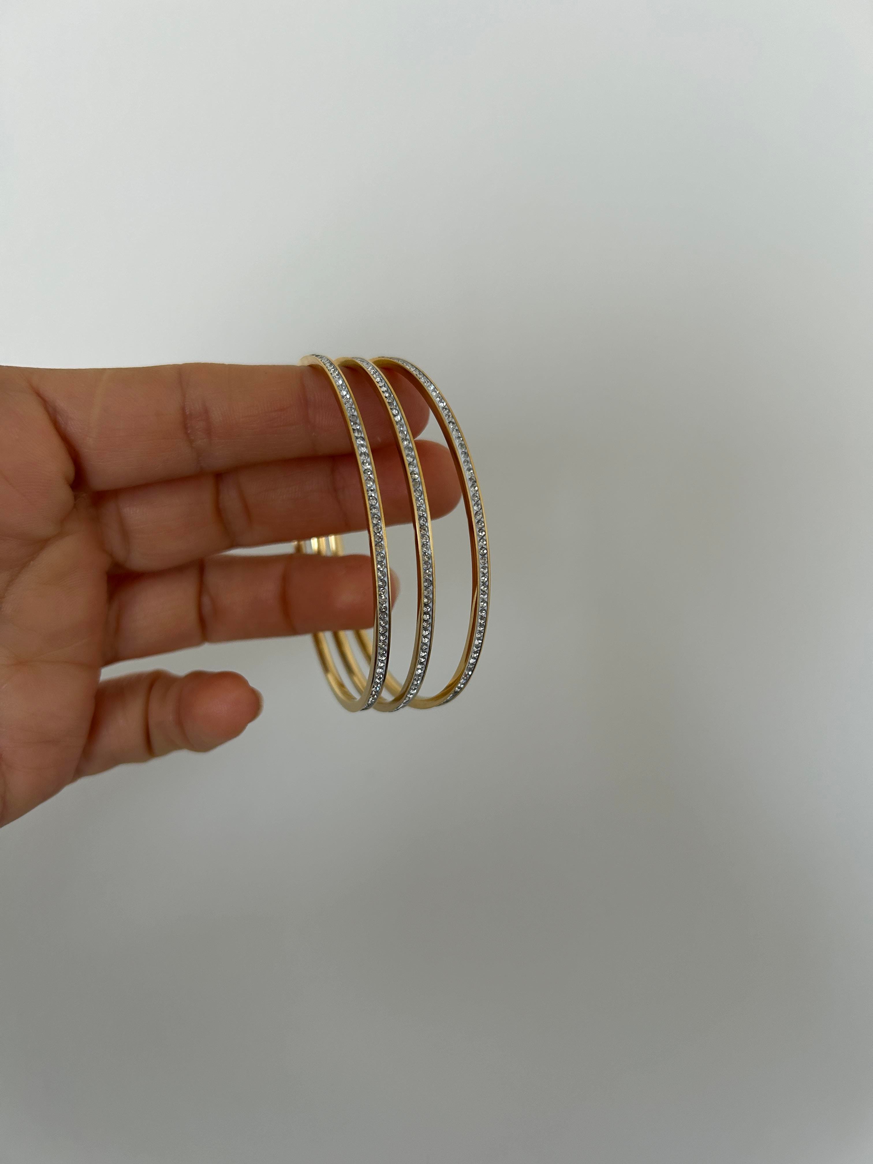 Taşlı Ajda bilezik orta boy 