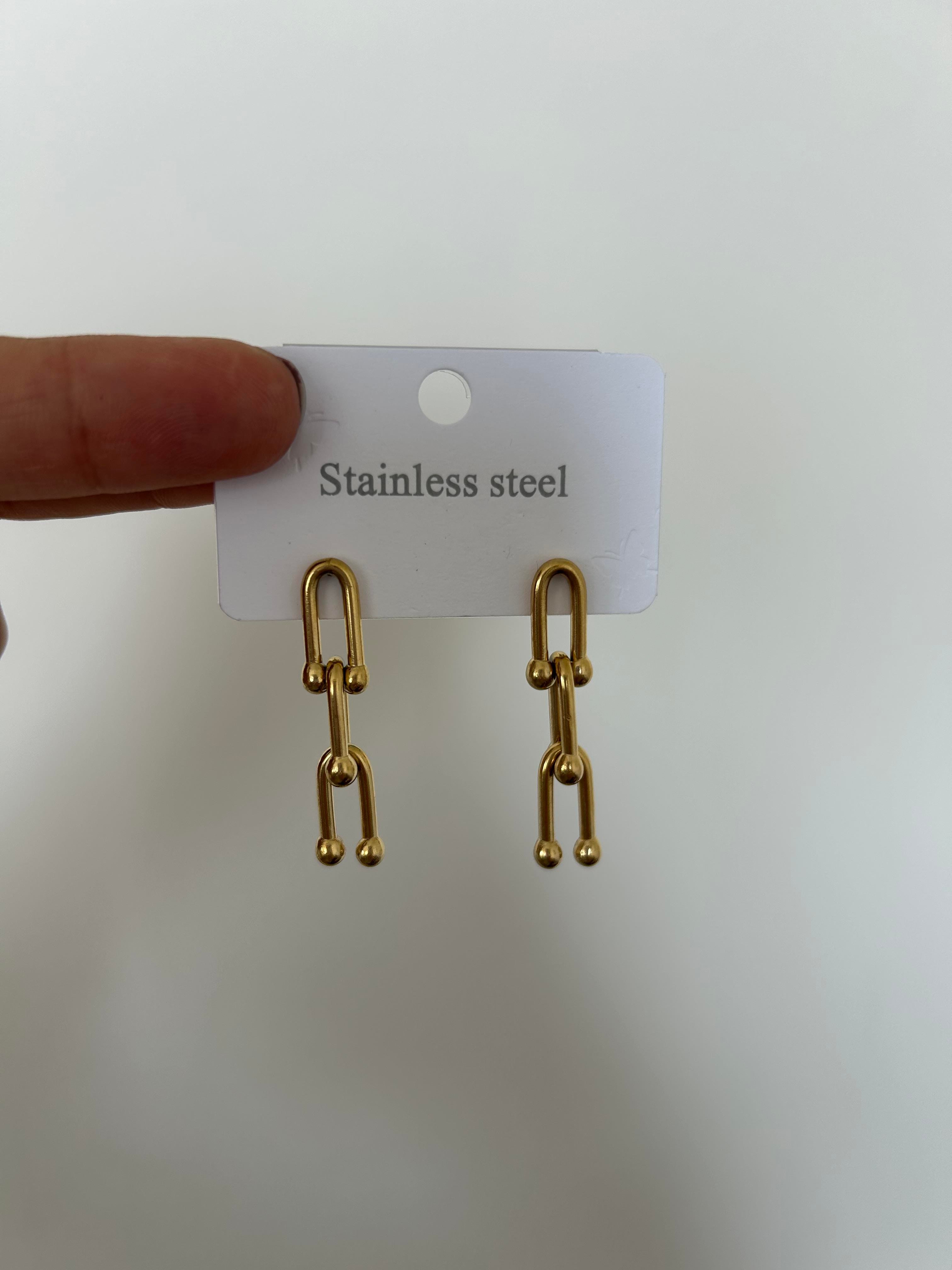 Tiffany model Çelik küpe