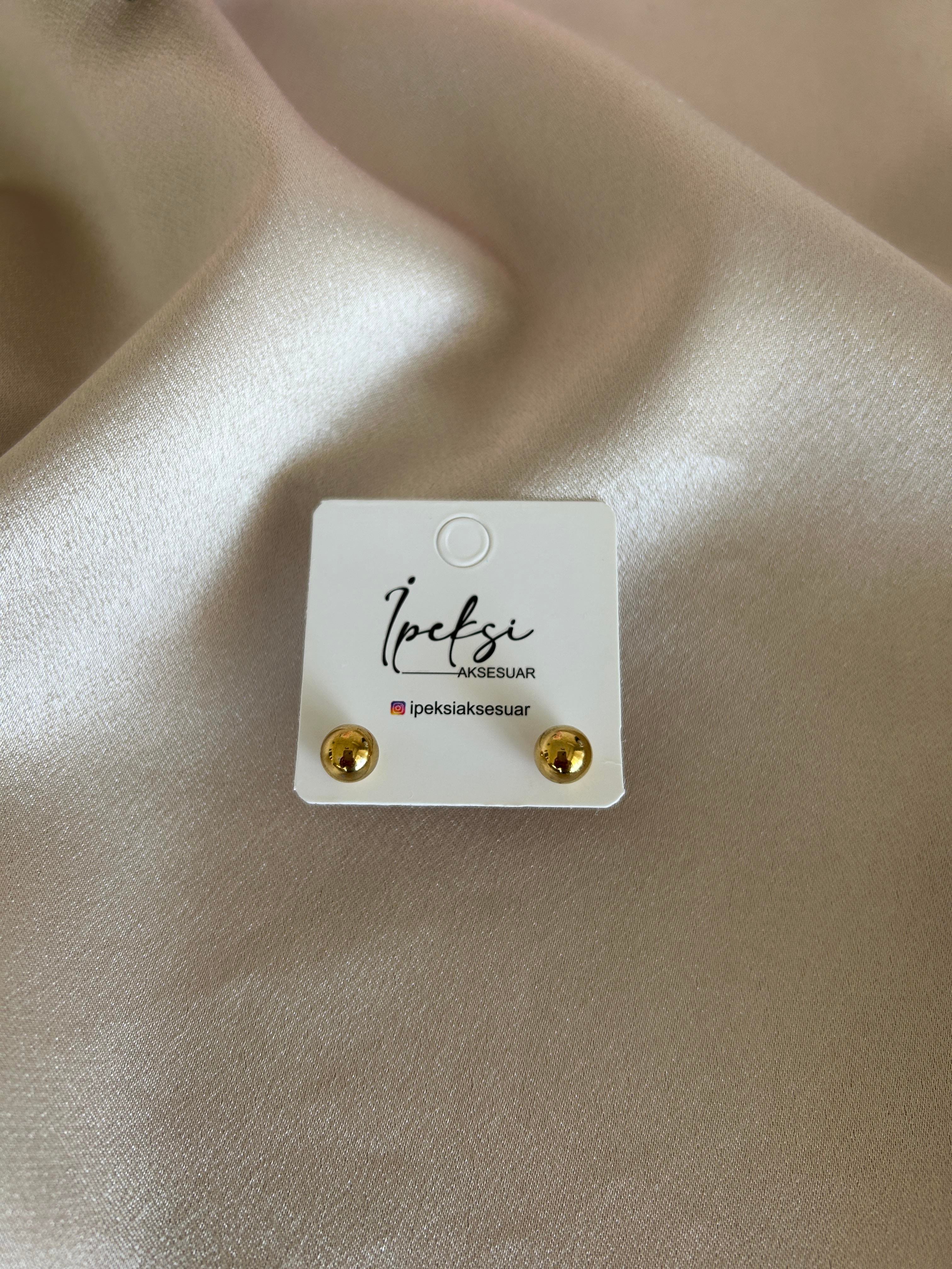 Top model gold çelik küpe 