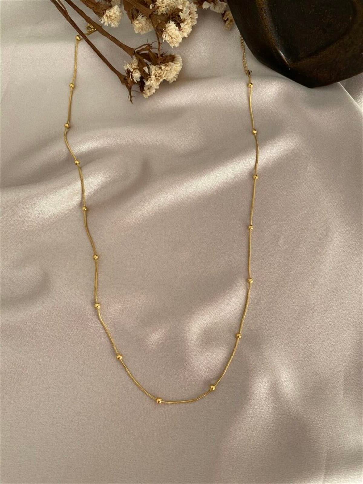 Topçuklu kolye uzun model