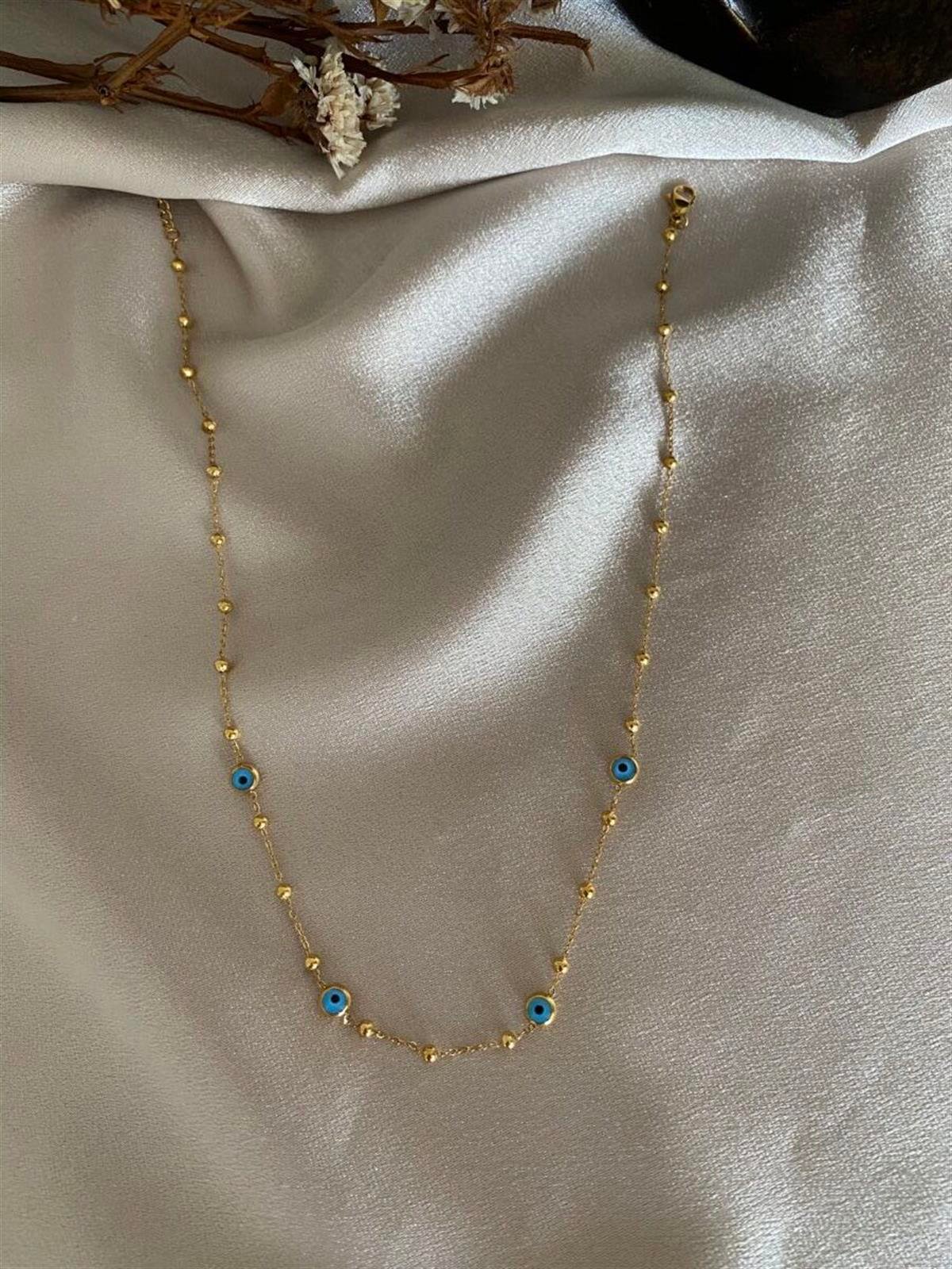 Topçuklu nazar kolye