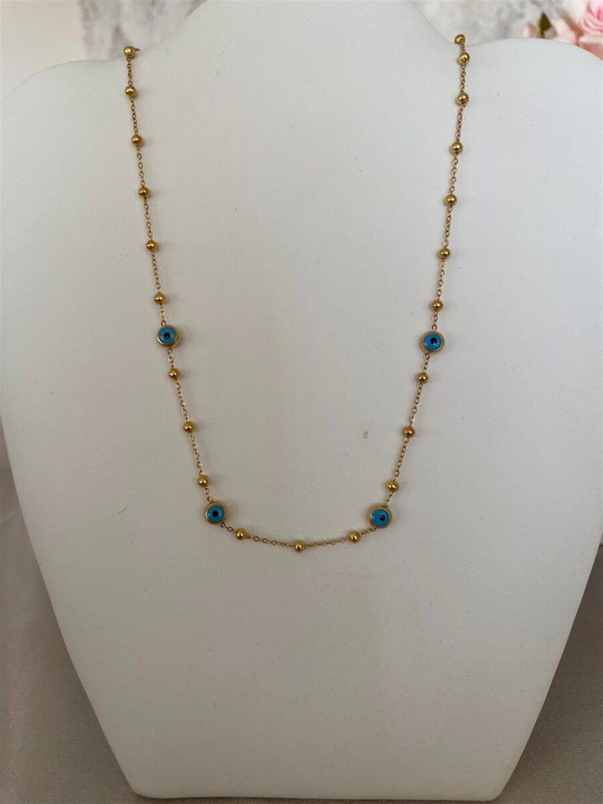 Topçuklu nazar kolye