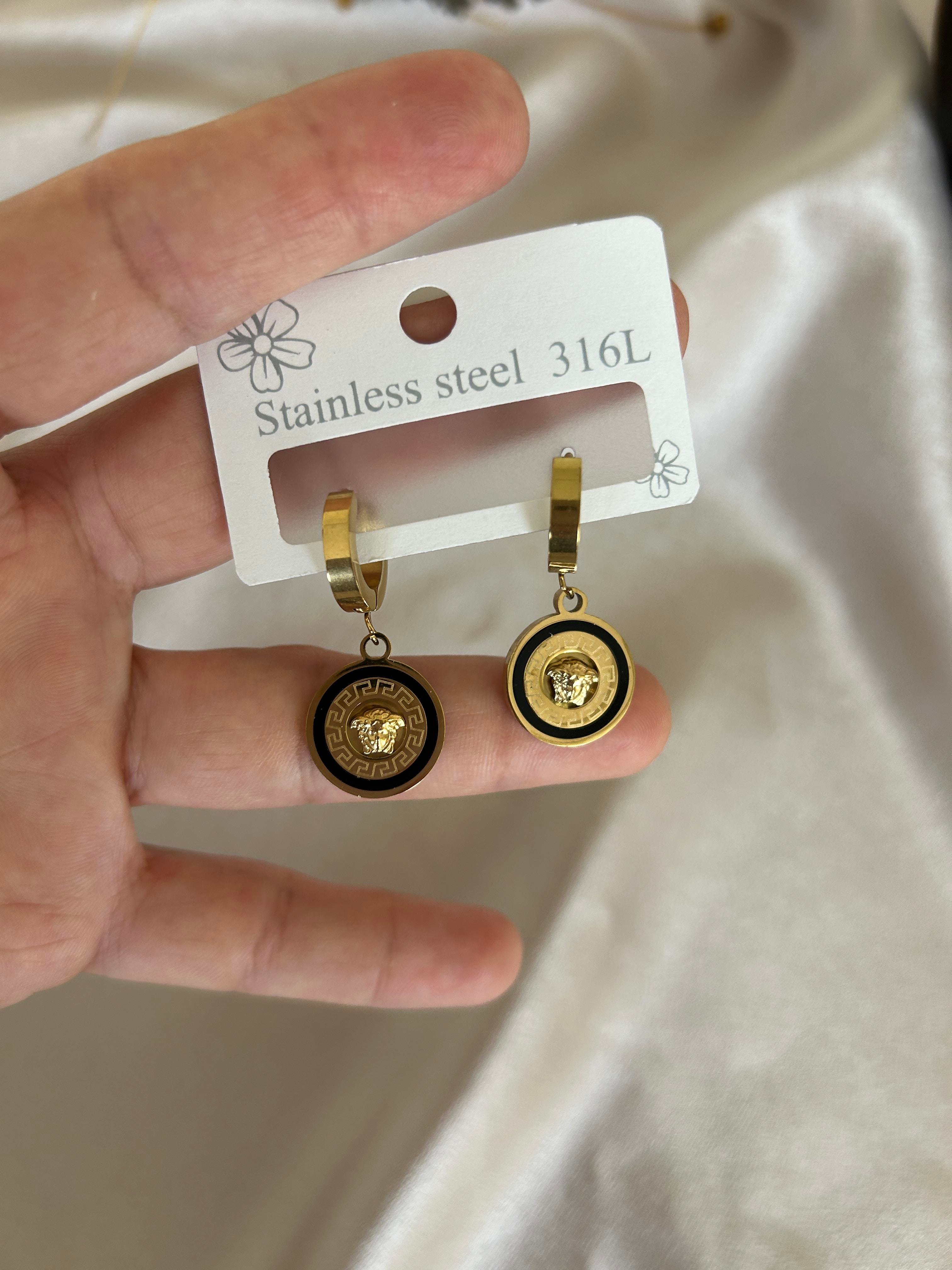 Versage siyah model küpe 