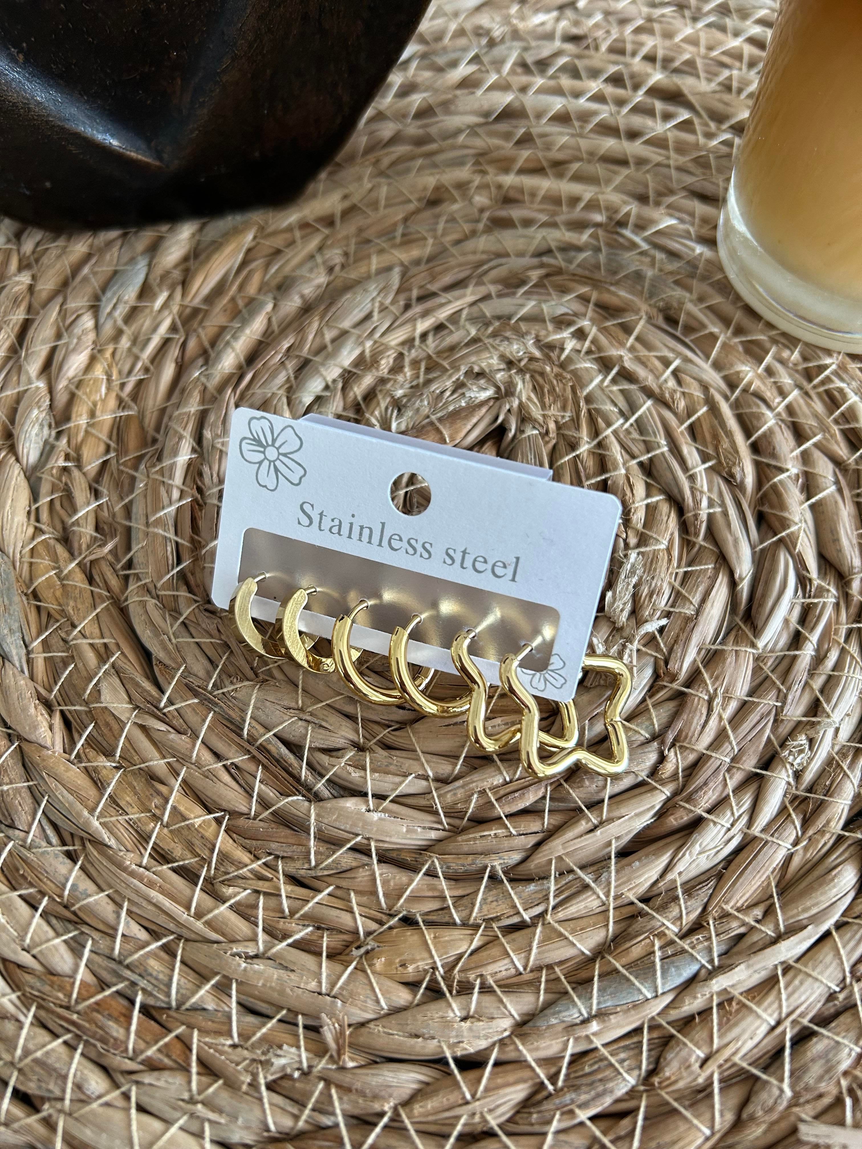 Yıldız model set küpe 