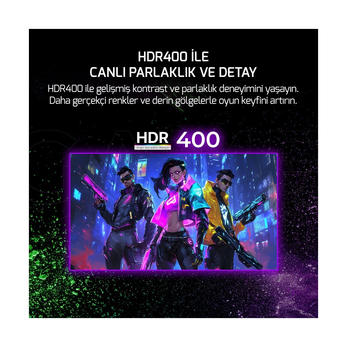 GAMEPOWER Sonic V40 27'' 240Hz 0.5ms Fast IPS Fhd Rgb Gaming Monitör (Sıfır Ölü Piksel Garantili)