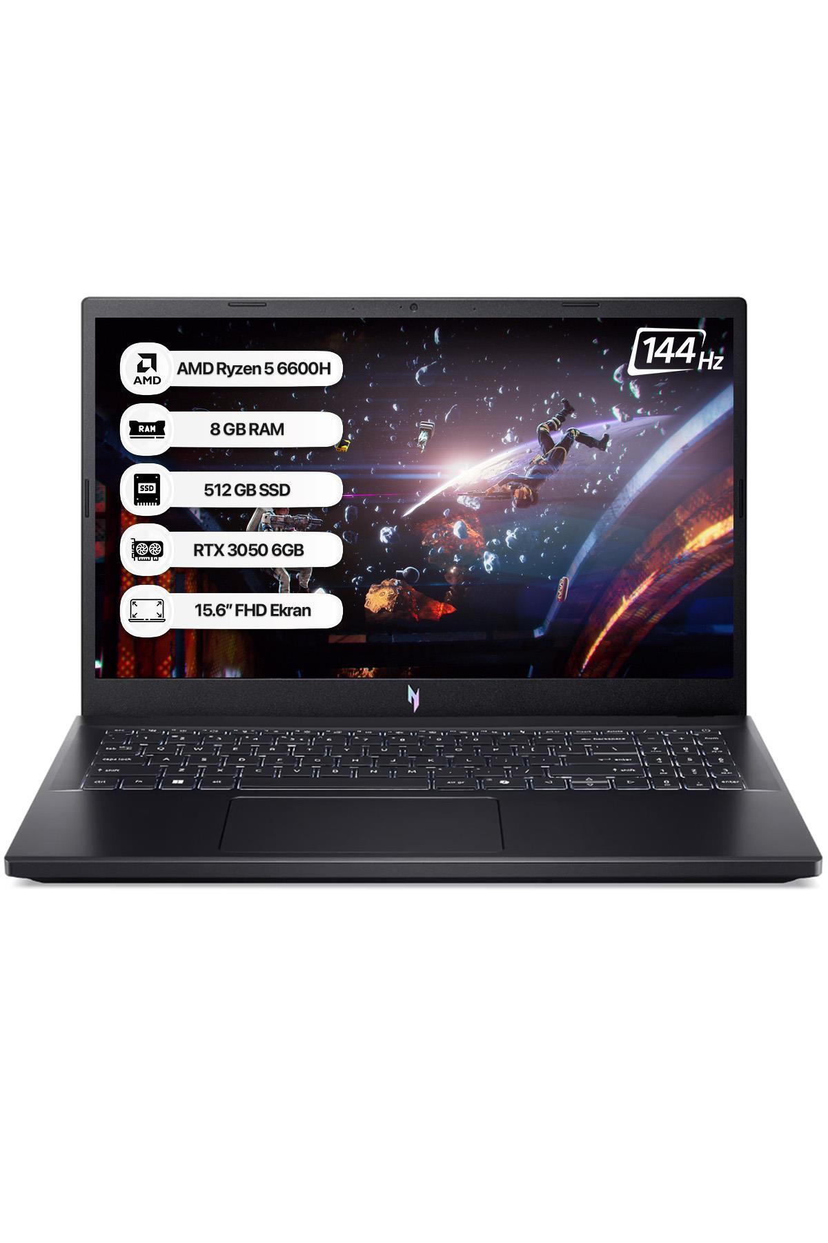 Acer Nitro V15 NH.QSHEY.005 Ryzen5-6600H 8GB 512GB SSD RTX3050-6GB 15.6