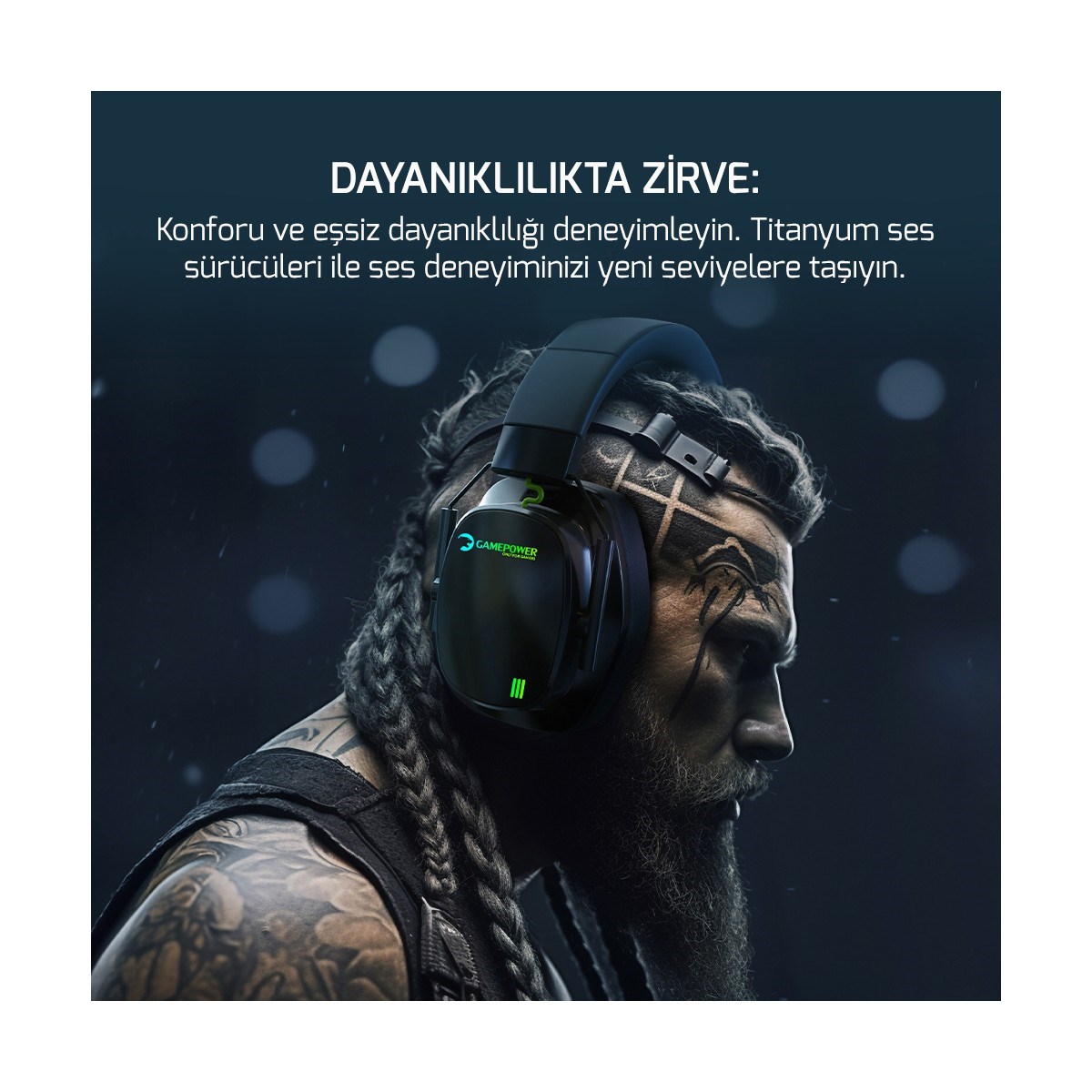 GAMEPOWER Kai Titanium Siyah 7.1 Surround Hi-Fi Manyetik Pad Rgb Gaming Kulaklık (2x Cooling Pad Hediyeli)