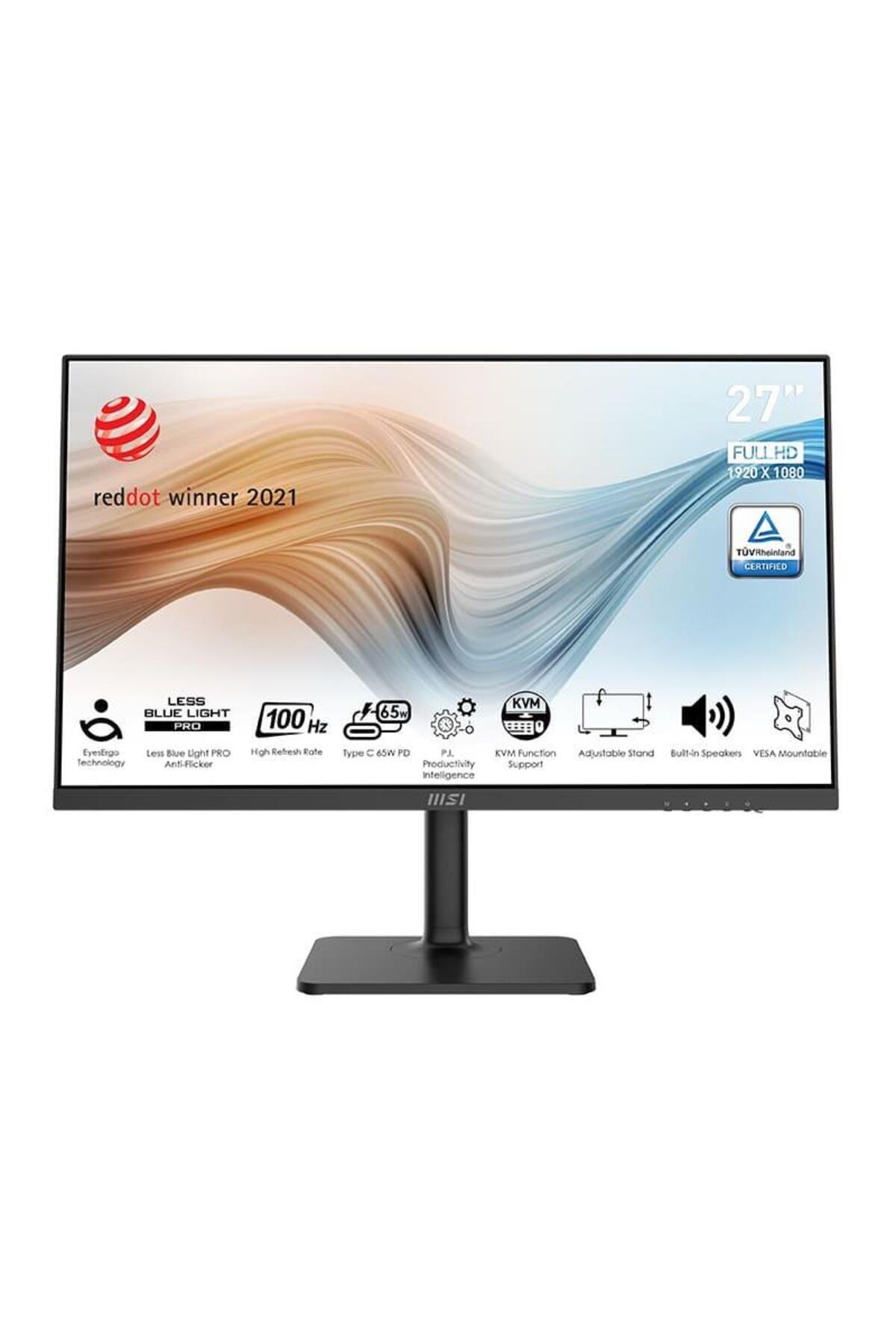 MSI MODERN MD272XP 1920x1080 (FHD) FLAT IPS 100HZ ANTI-GLARE TYPE-C MONITOR