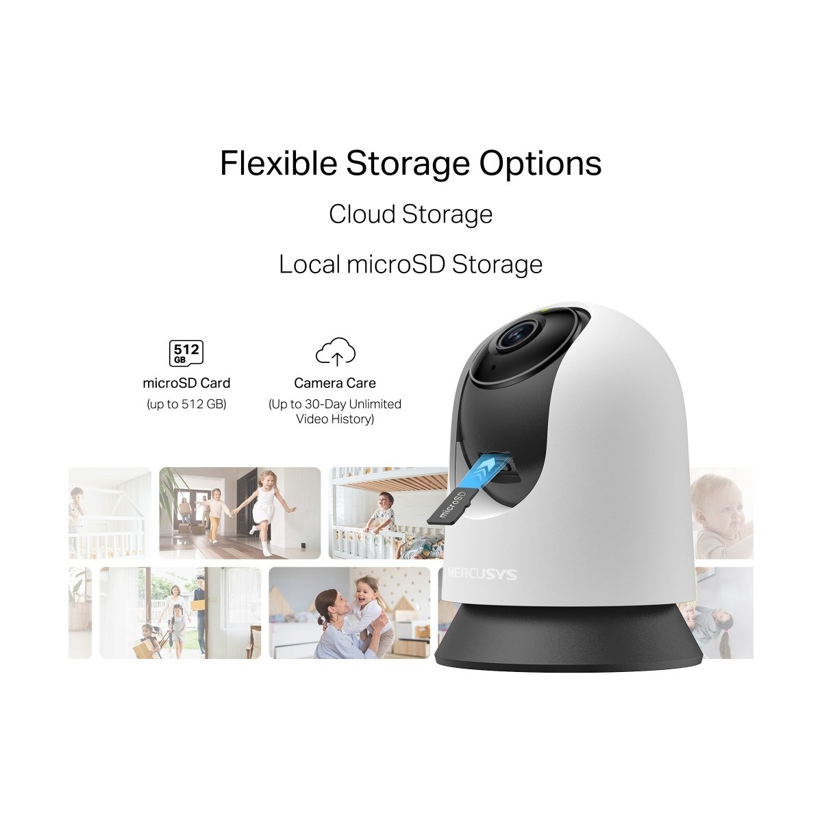 MERCUSYS MC210 | 2k 3mp Güvenlik Wi-Fi Kamerası | 360° Görüş | Gece Görüşü | Akıllı Hareket & Kişi Algılama | Çift Yönlü Ses | Microsd & Bulut Depolama