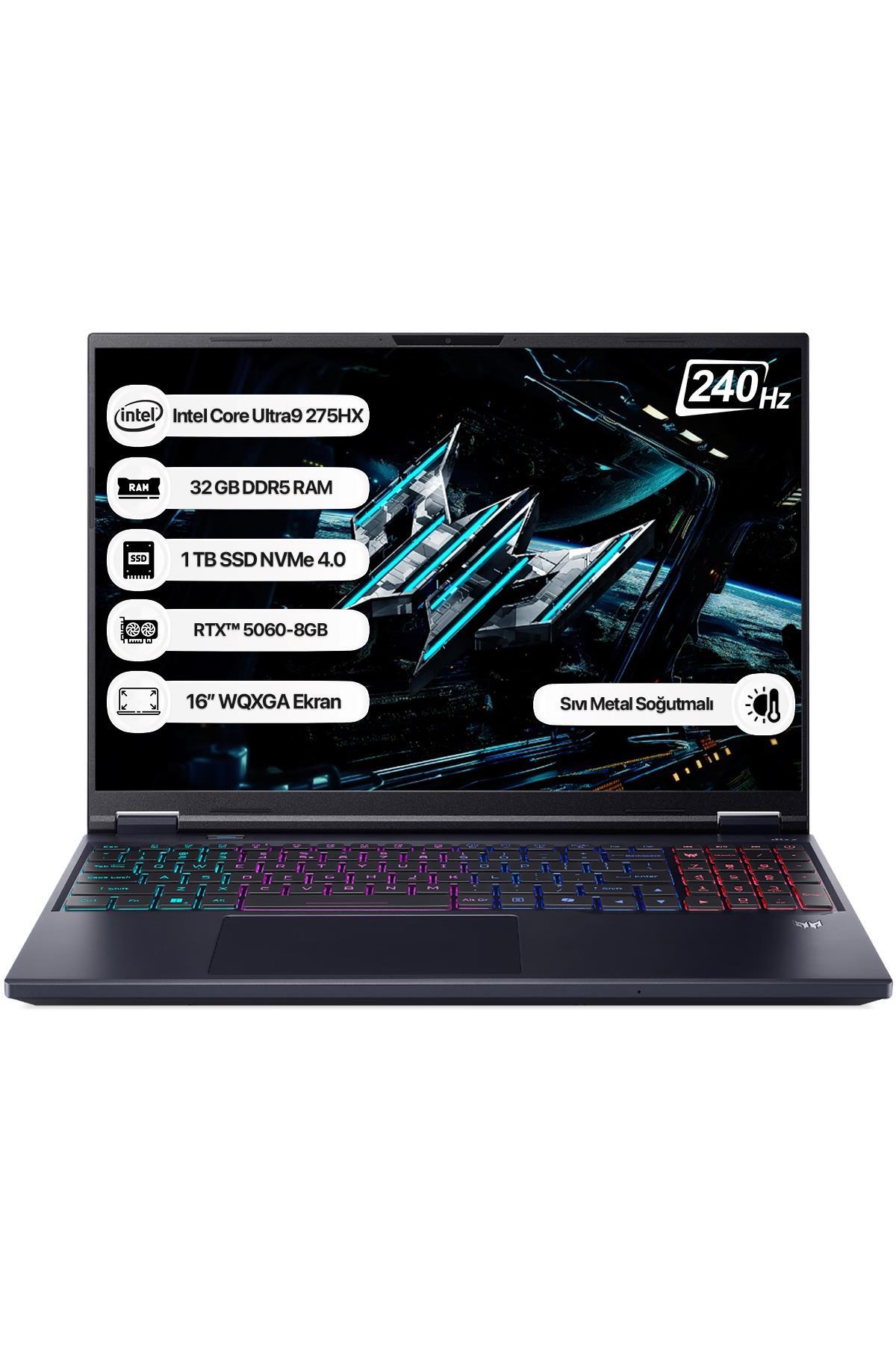 Acer Predator Helios Neo 16 NH.QVUEY.001 Core Ultra 9 275HX 32GB 1TB SSD RTX5060-8GB 16