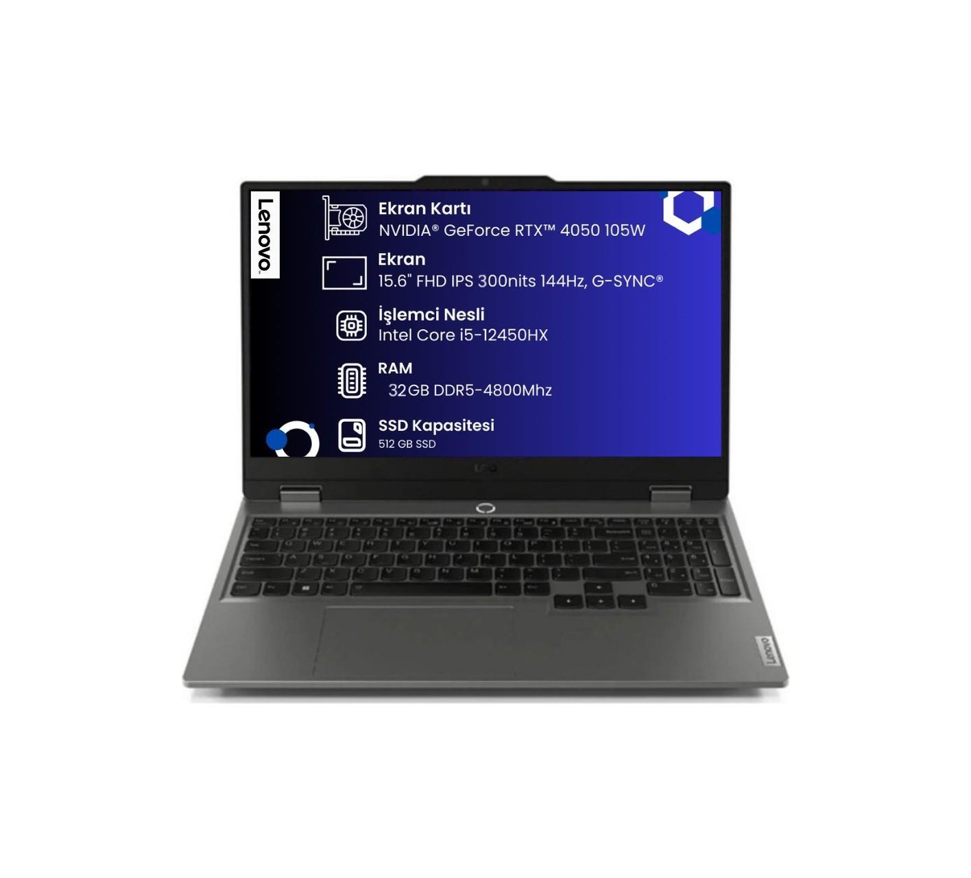 Lenovo LOQ 15IAX9 Intel Core i5 12450HX 32GB 512GB SSD RTX4050 15.6