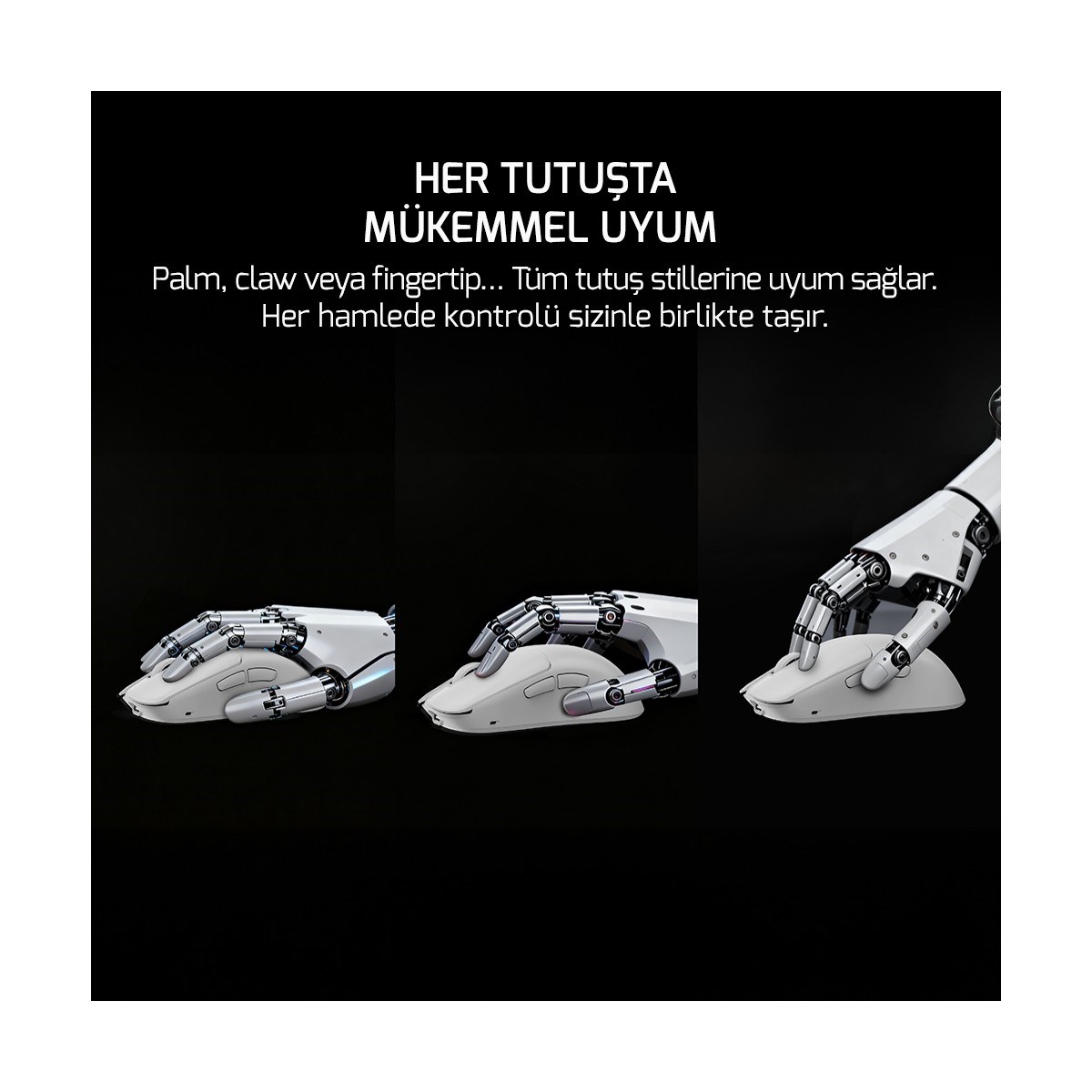 Radus 12.000DPI Triple Mode (Kablolu/bluetooth/2.4g) Gaming Mouse BEYAZ