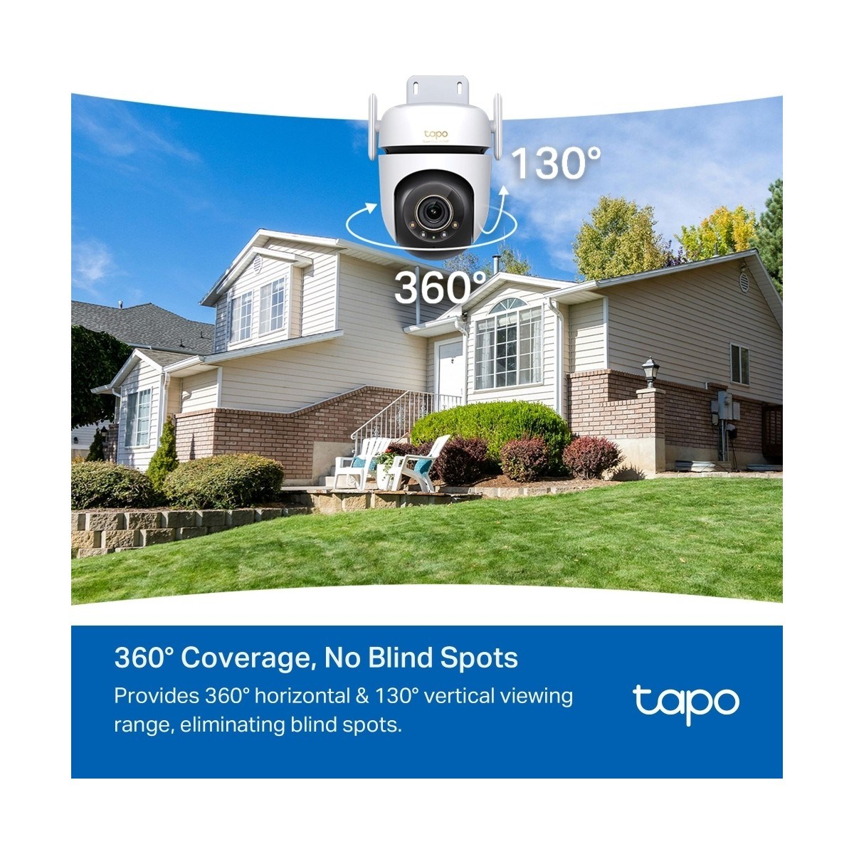 TP-LİNK Tapo C530WS | Dış Mekan Wi-Fi Güvenlik Kamerası | 3K 5MP Canlı Görüntü | Starlight Renkli Gece Görüşü | 360° Pan/Tilt | AI Kişi/Evcil Hayvan/Araç Algılama | IP66 Su & Toz Geçirmez
