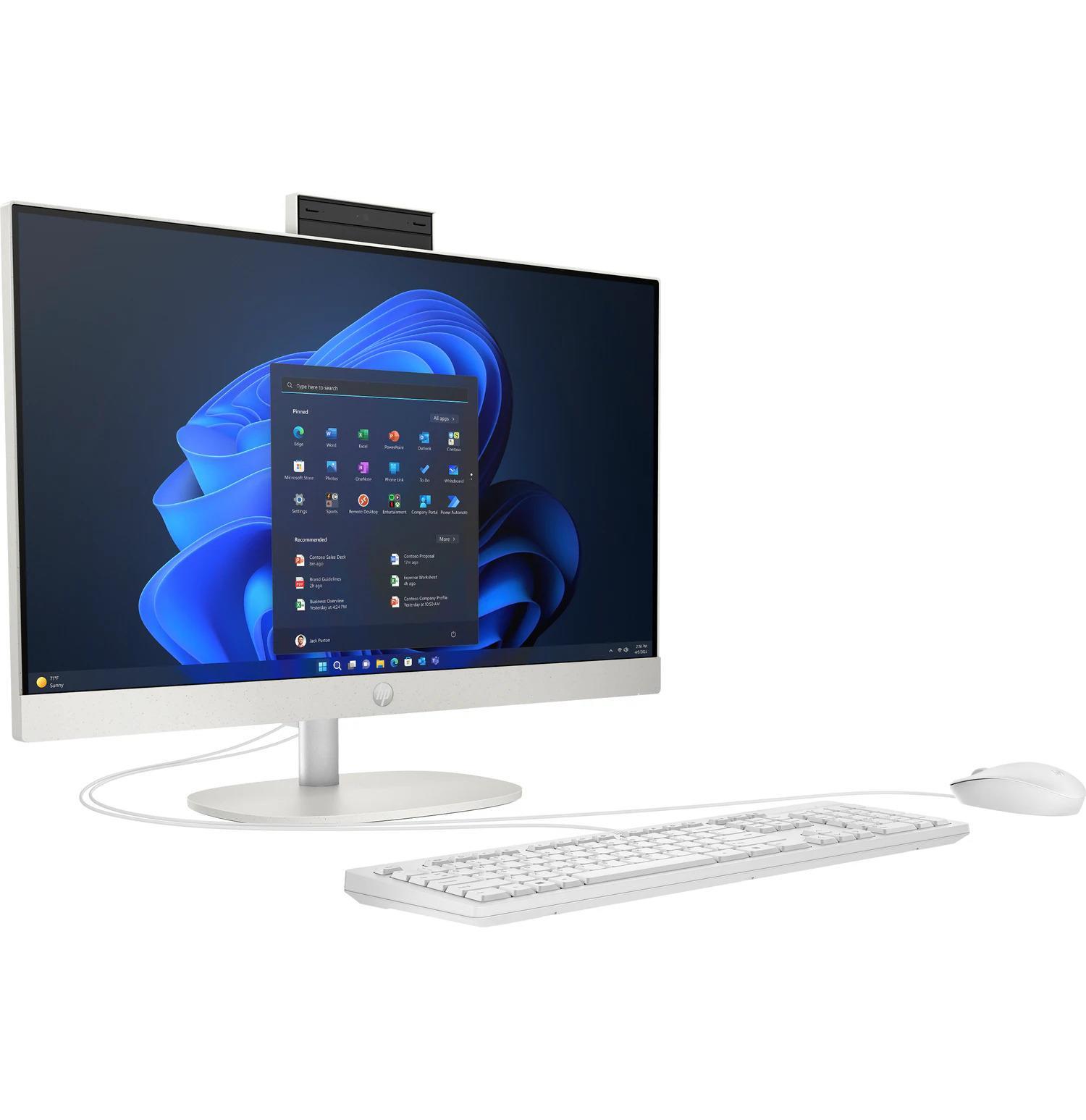 HP Proone 240 G10 A54Tjet Intel i3-N300 8GB RAM 256Gb SSD 23.8'' W11H Beyaz All-In One Desktop