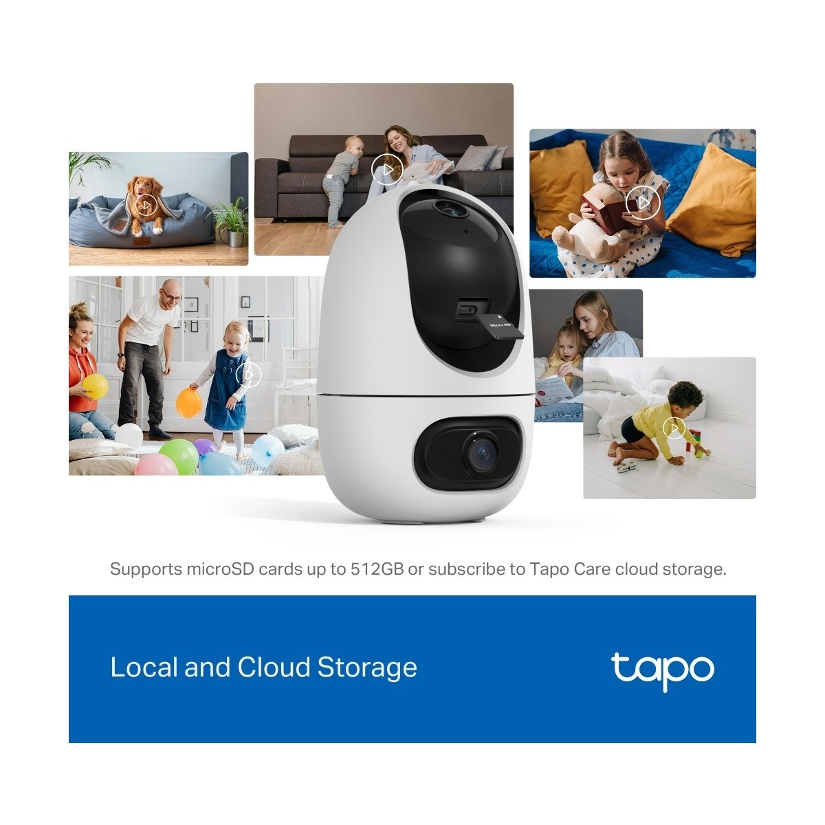 TP-LİNK Tapo C245D | 2k 3mp Çift Lensli Akıllı Güvenlik Kamerası | 360° | Geniş Açı ve Tele-Lens | Akıllı Hareket Takibi | Aı Kişi ve Bebek Ağlaması Algılama | Çift Ekran Izleme|bulut/sd Kart Depolama