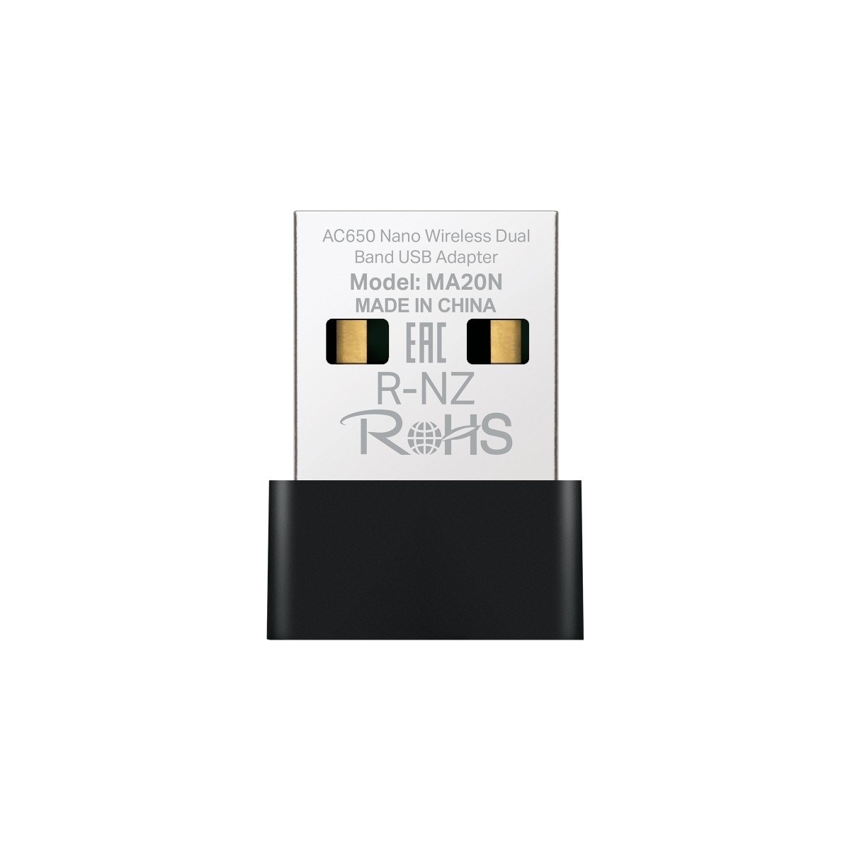 MERCUSYS MA20N | AC650 Mbps Dual-Band Wi‑Fi 5 Nano USB Adaptör | Kompakt & Tak‑Çalıştır | WPA3 | Windows 10/11