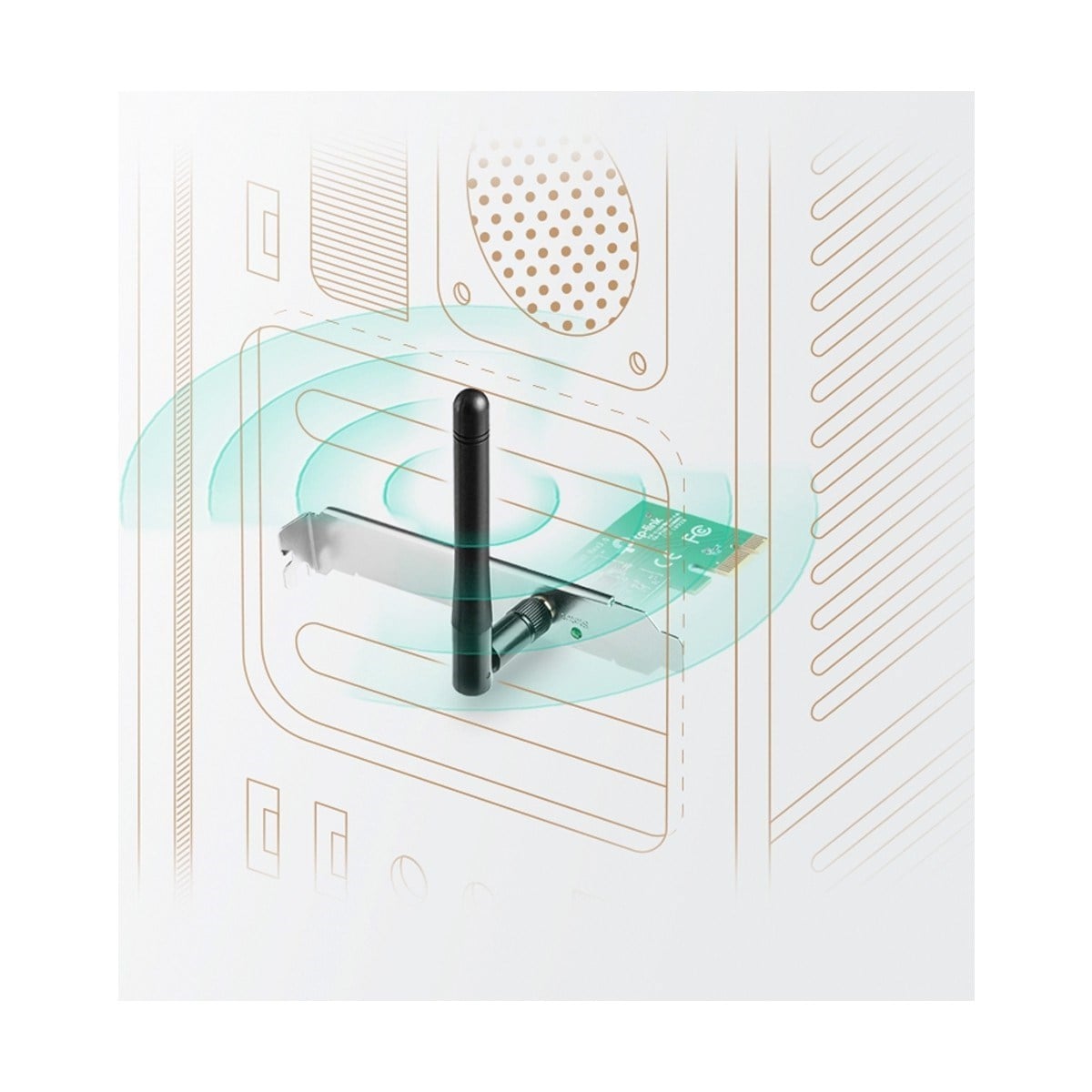 TP-LİNK TL-WN781ND 150 Mbps PCI Express Kablosuz Adaptör Yüksek Performanslı Oyun ve Grafik İçin