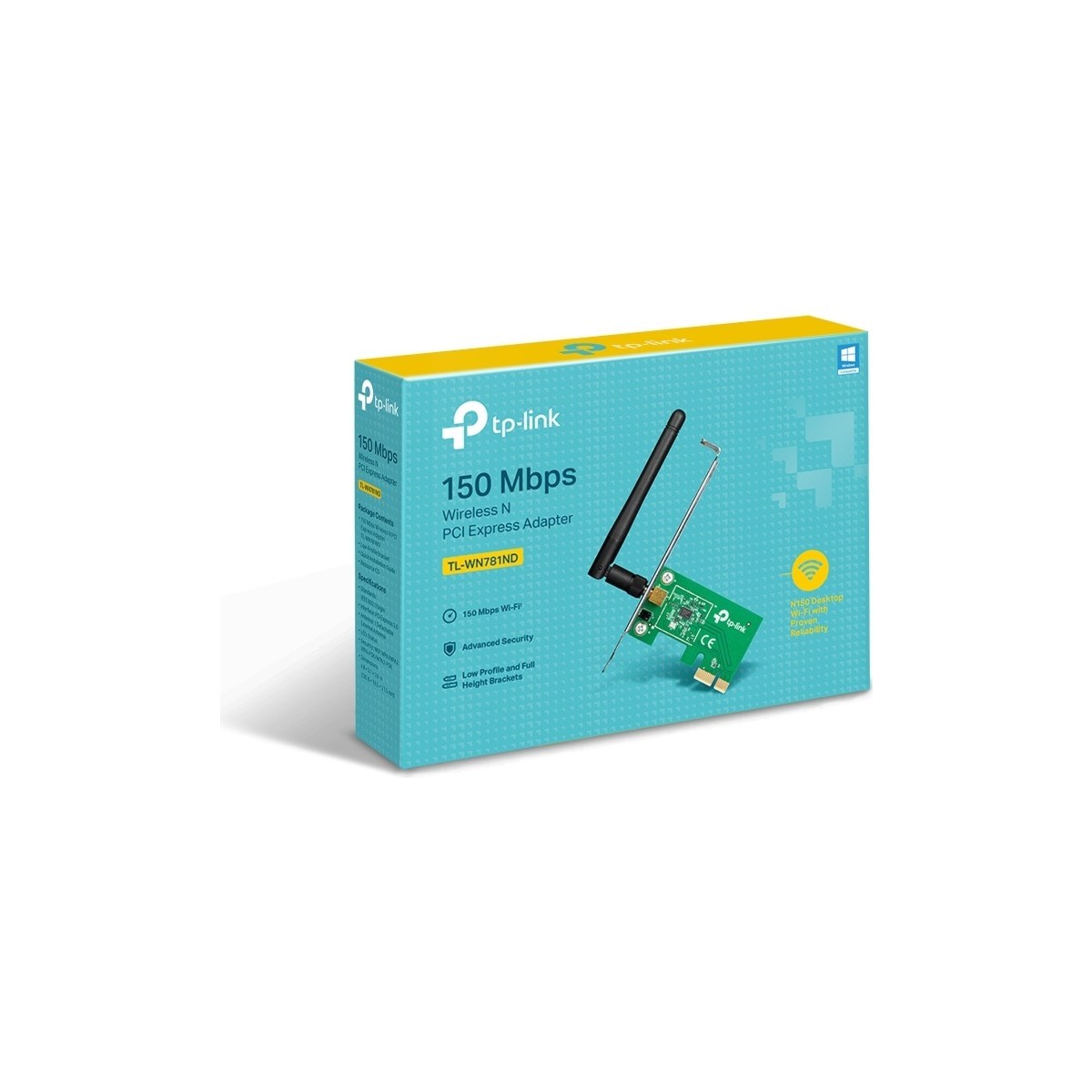 TP-LİNK TL-WN781ND 150 Mbps PCI Express Kablosuz Adaptör Yüksek Performanslı Oyun ve Grafik İçin