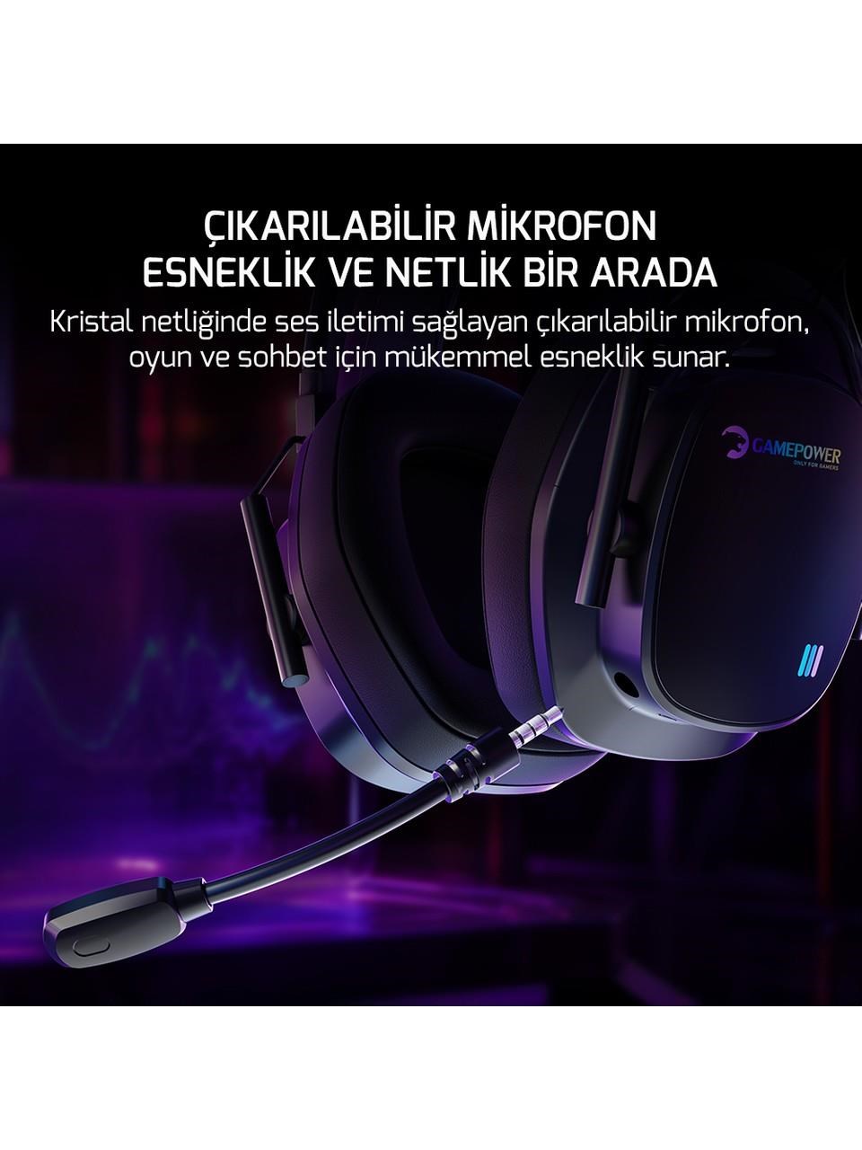 Gamepower Kai Titanium Ultra Wireless 7.1 Surround Hi-Fi Rainbow Gaming (Oyuncu) Kulaklık