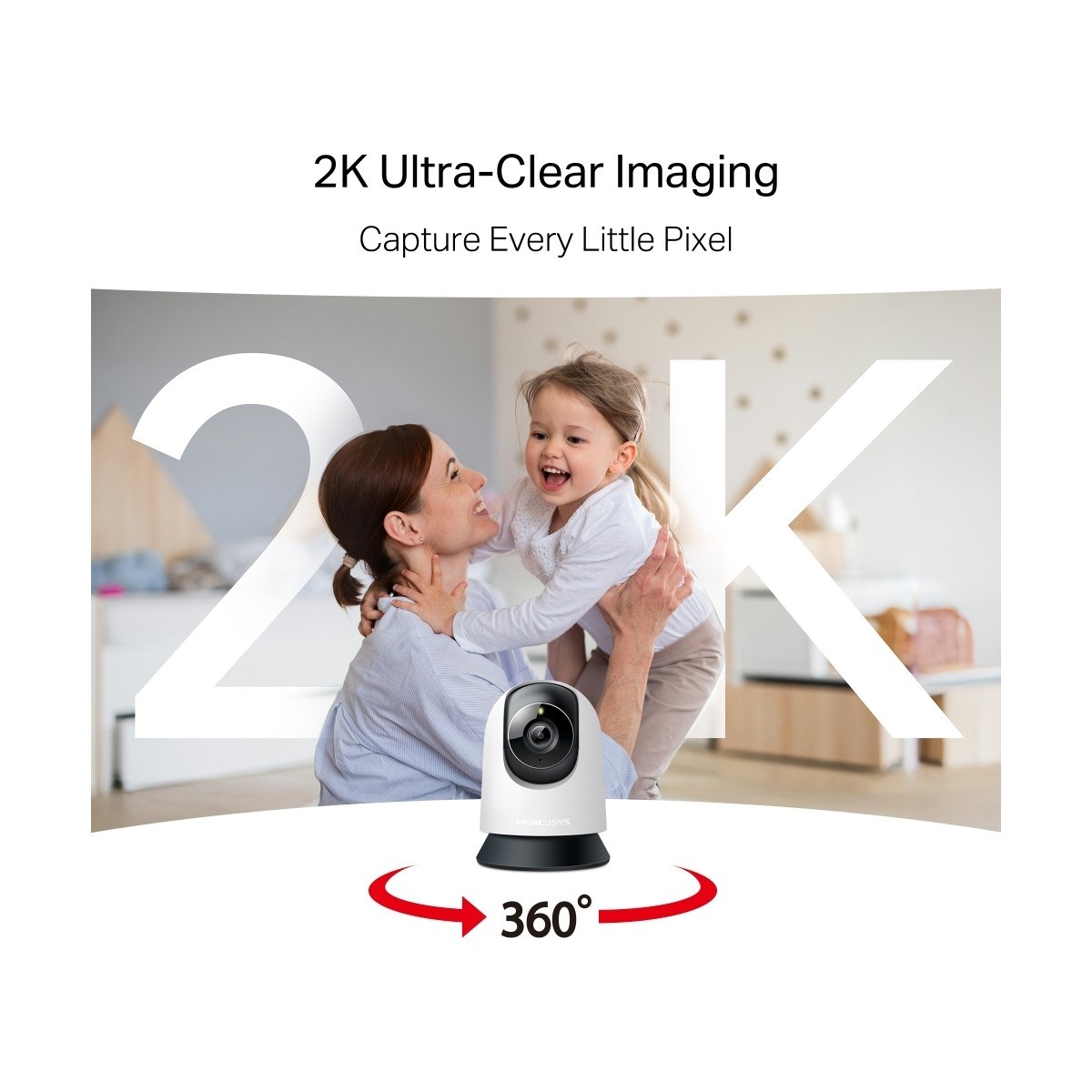 MERCUSYS MC210 | 2k 3mp Güvenlik Wi-Fi Kamerası | 360° Görüş | Gece Görüşü | Akıllı Hareket & Kişi Algılama | Çift Yönlü Ses | Microsd & Bulut Depolama