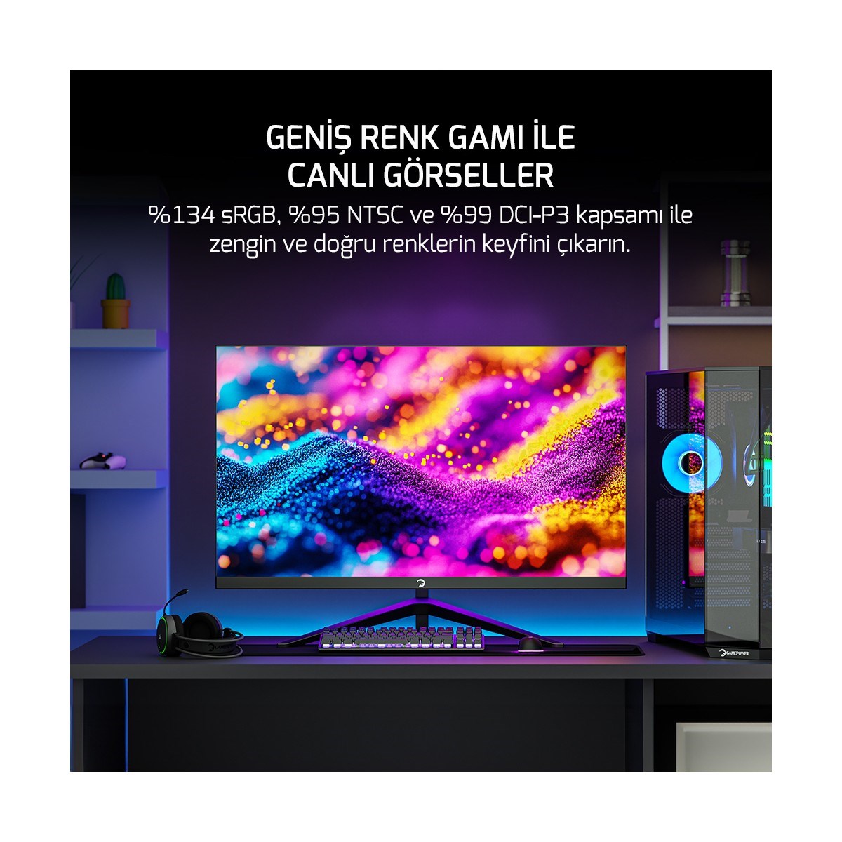 GAMEPOWER Sonic V40 27'' 240Hz 0.5ms Fast IPS Fhd Rgb Gaming Monitör (Sıfır Ölü Piksel Garantili)