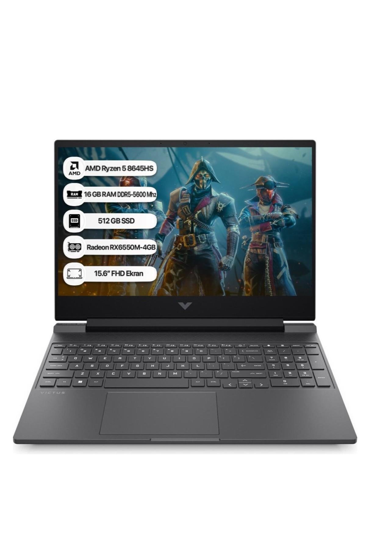 HP Victus B82WJEA AMD R5 8645HS 16GB 512GB SSD RX6550M-4GB Freedos 15.6