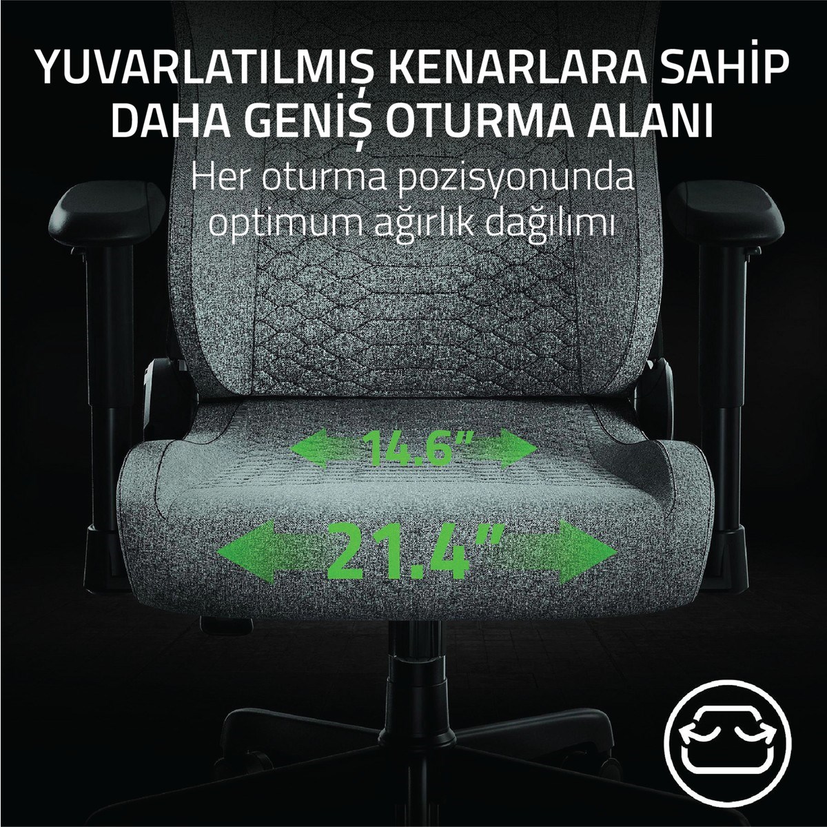 RAZER İskur V2 X Açık Gri Oyuncu Koltuğu RZ38-05310200-R3G1