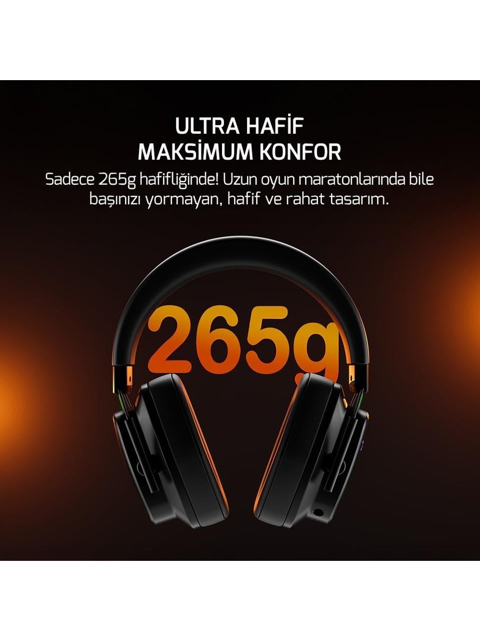 Gamepower Kai Titanium Ultra Wireless 7.1 Surround Hi-Fi Rainbow Gaming (Oyuncu) Kulaklık