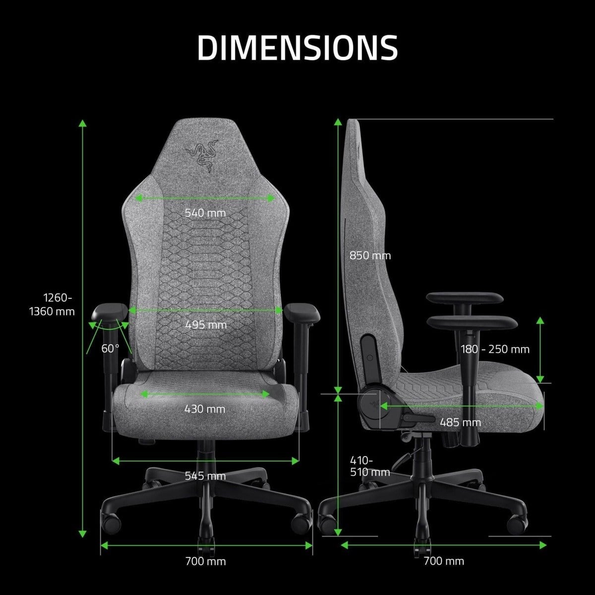 RAZER İskur V2 X Açık Gri Oyuncu Koltuğu RZ38-05310200-R3G1