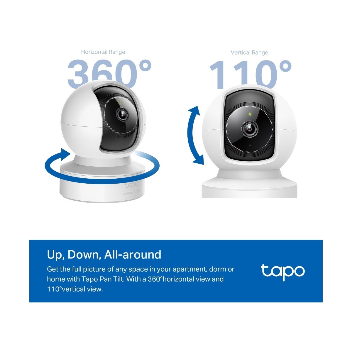 TP-LİNK Tapo C222 | İç Mekan Wi-Fi/Ethernet Güvenlik Kamerası | 2K 4MP | AI Hareket Takibi | 360° Görüş | 9m Gece Görüşü | Çift Yönlü Ses | Bulut & Yerel Depolama | Bebek Ağlaması Tespiti