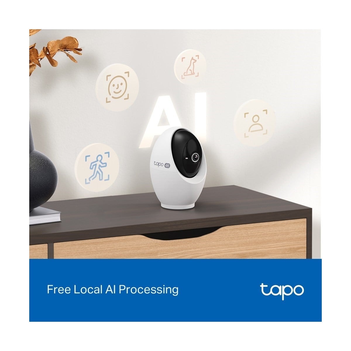 TP-LİNK Tapo C260 | Akıllı Wi-Fi Güvenlik Kamerası | 4K 8mp | Yüz Tanıma | Aı Algılama | Gelişmiş Gece Görüşü | Fiziksel Gizlilik | 360° Görüntüleme | Çift Yönlü Ses | Microsd & Bulut Destekli