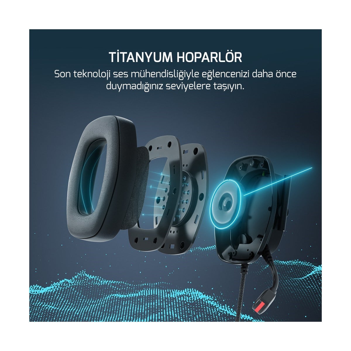 GAMEPOWER Kai Titanium Siyah 7.1 Surround Hi-Fi Manyetik Pad Rgb Gaming Kulaklık (2x Cooling Pad Hediyeli)