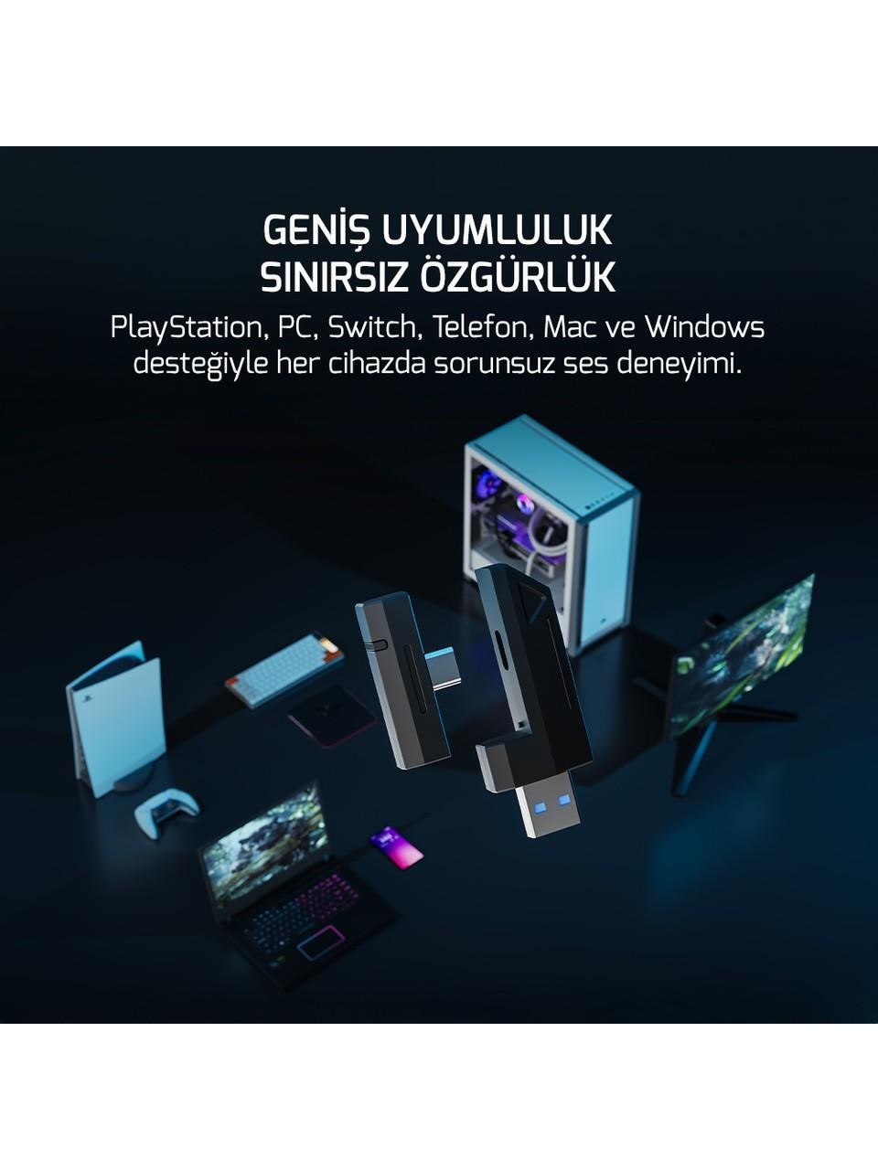 Gamepower Kai Titanium Ultra Wireless 7.1 Surround Hi-Fi Rainbow Gaming (Oyuncu) Kulaklık