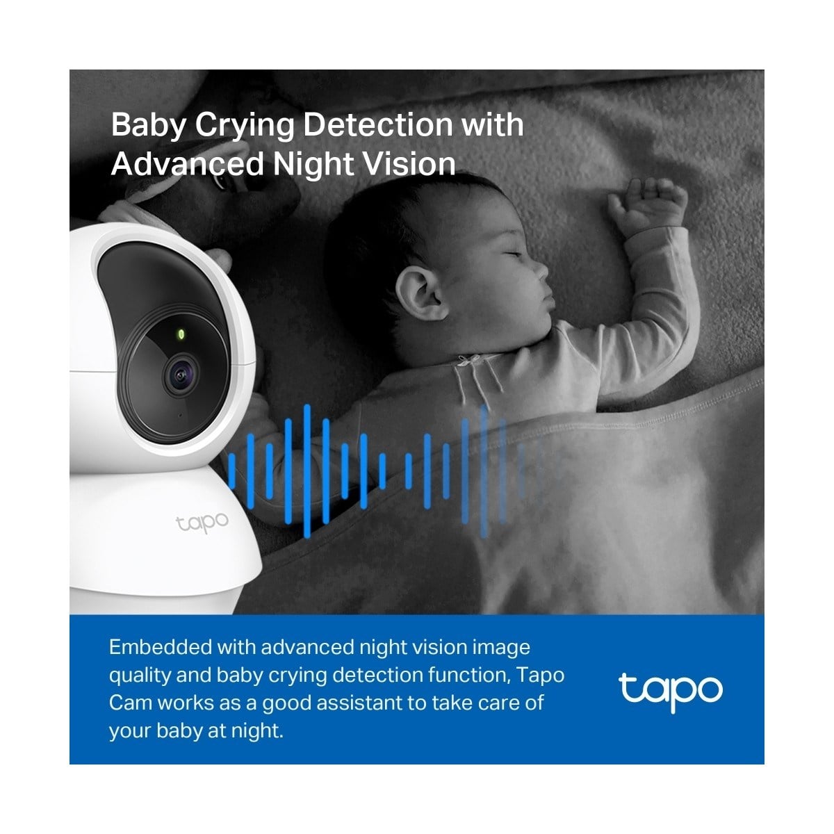 TP-LİNK Tapo C200 | Akıllı Wi-Fi Güvenlik Kamerası | 1080P Full HD | 360° Hareket Takibi | 9m Gece Görüşü | Çift Yönlü Ses | Alarm | Bebek Ağlaması Tespiti | Bulut/SD Kart Depolama | Anlık Uyarılar