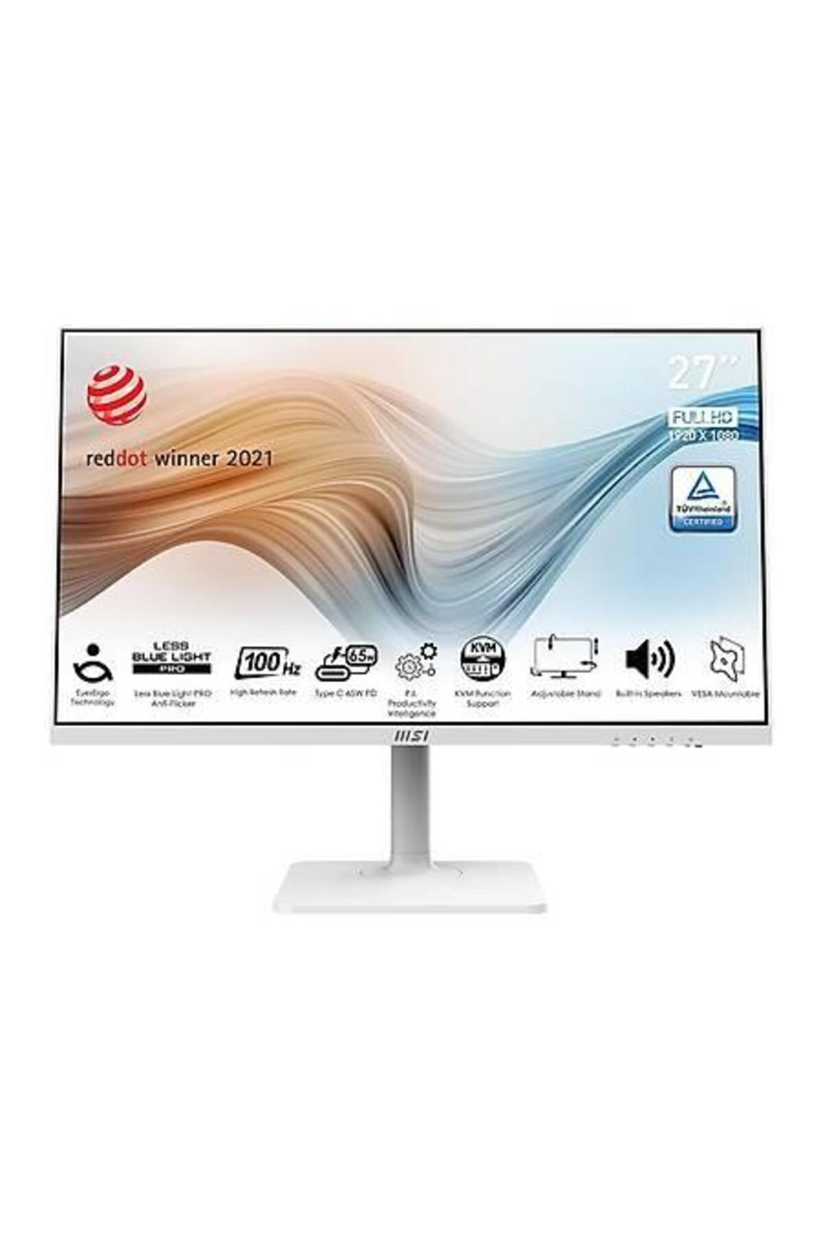 MSI MODERN MD272XPW 1920x1080 (FHD) FLAT IPS 100HZ ANTI-GLARE BEYAZ TYPE-C MONITOR
