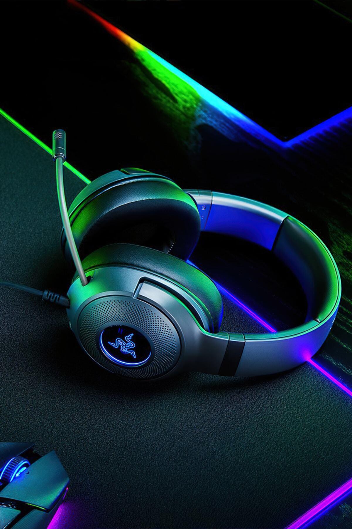 Razer Kraken V3 X Usb 7.1 Surround Kablolu Mikrofonlu Kulak Üstü Esports Gaming Oyuncu Kulaklığı RZ04-03750300-R3M1