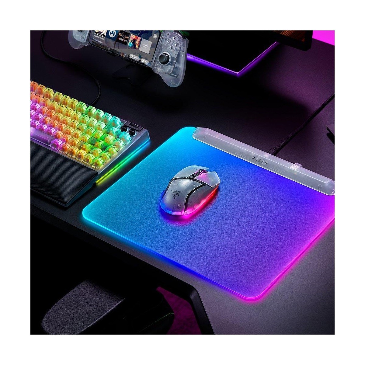 RAZER Firefly V2 Pro Mousepad Phantom White Edition