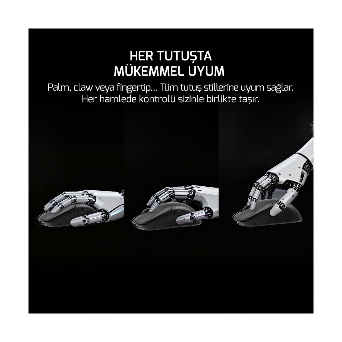 Radus 12.000DPI Triple Mode (Kablolu/bluetooth/2.4g) Gaming Mouse SİYAH