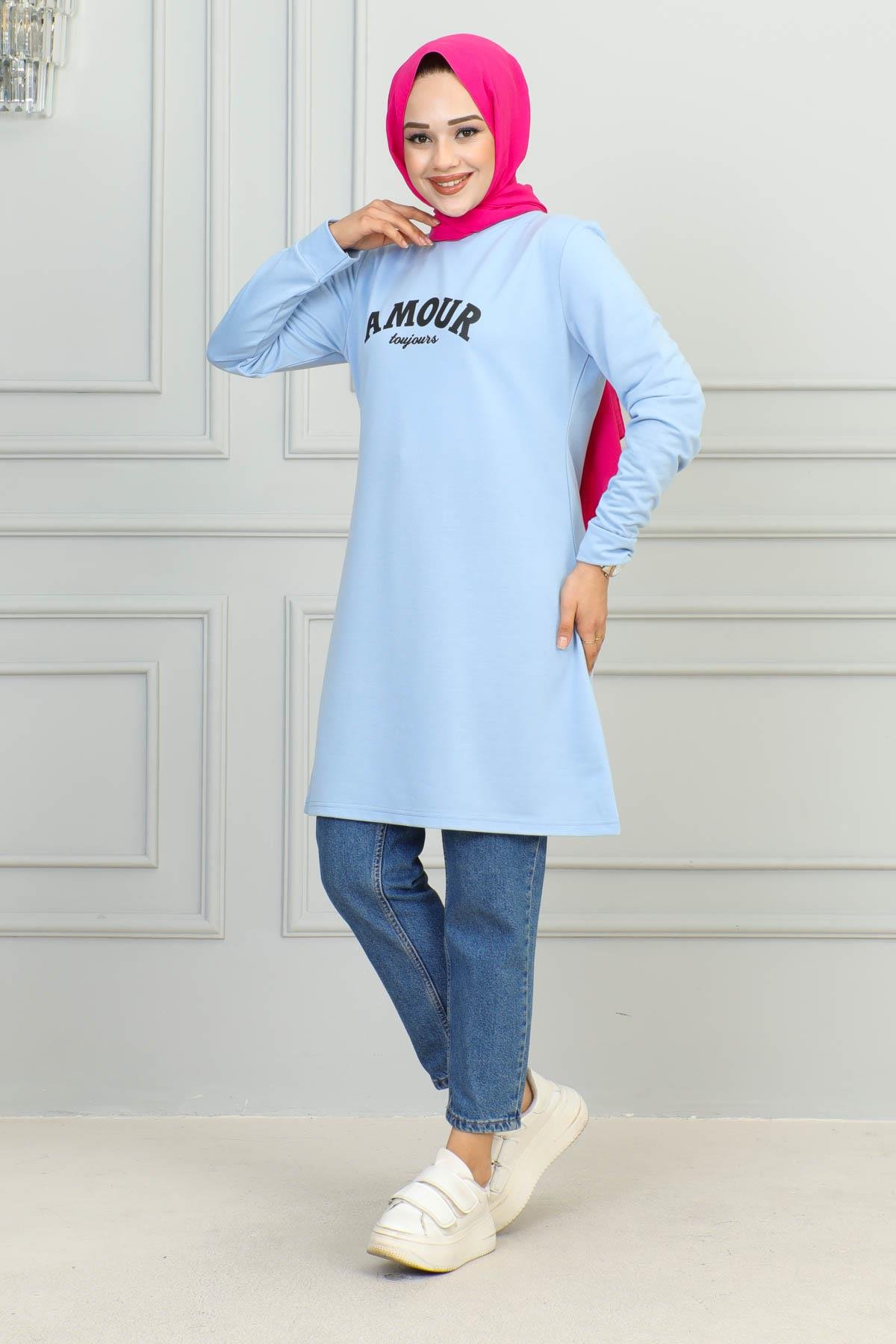 Tesettür Tunik Modelleri | Baskılı Tunik | Affanmoda 