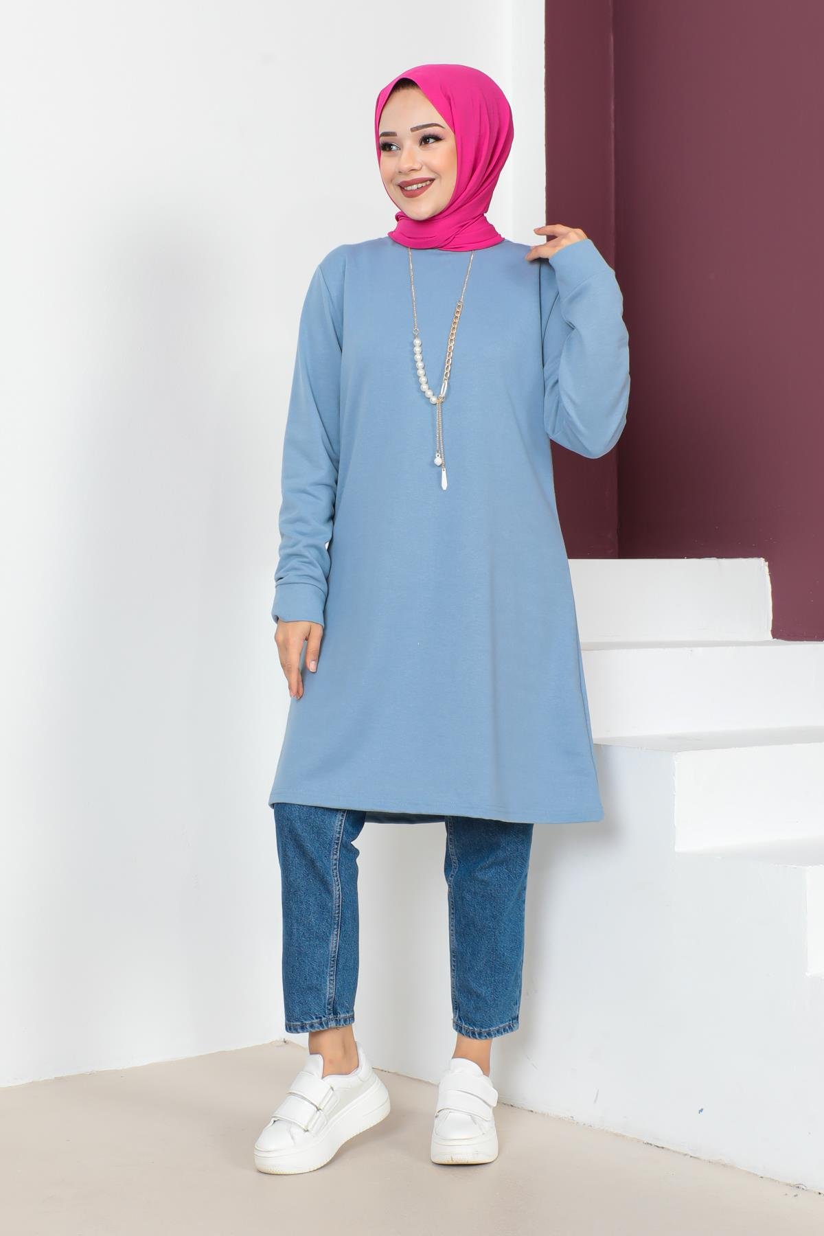 Kolyeli Tesettür Tunik Modelleri - Affan Moda