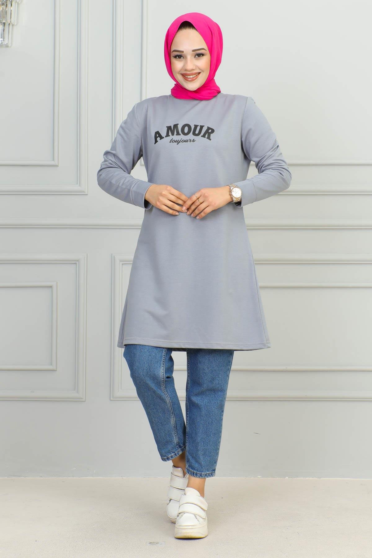 Tesettür Tunik Modelleri | Baskılı Tunik | Affanmoda 