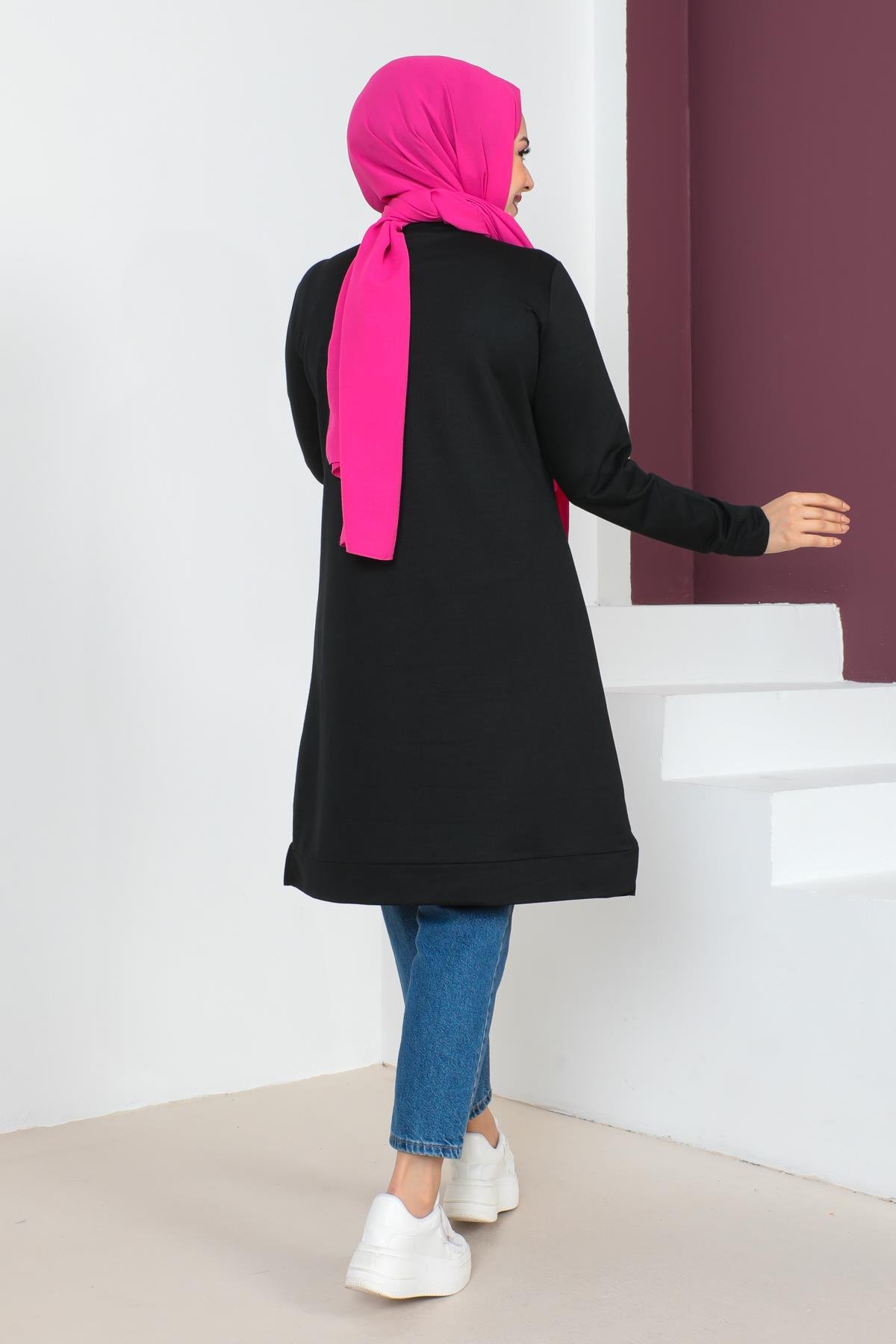 Affan Moda | Baskılı Tesettür Tunik - Şık ve Modern Tesettür Giyim