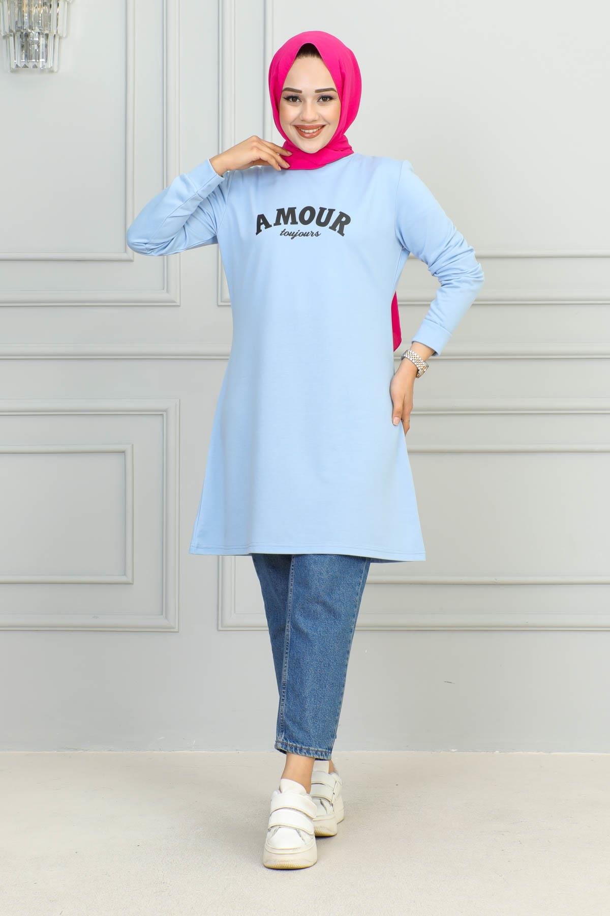 Tesettür Tunik Modelleri | Baskılı Tunik | Affanmoda 