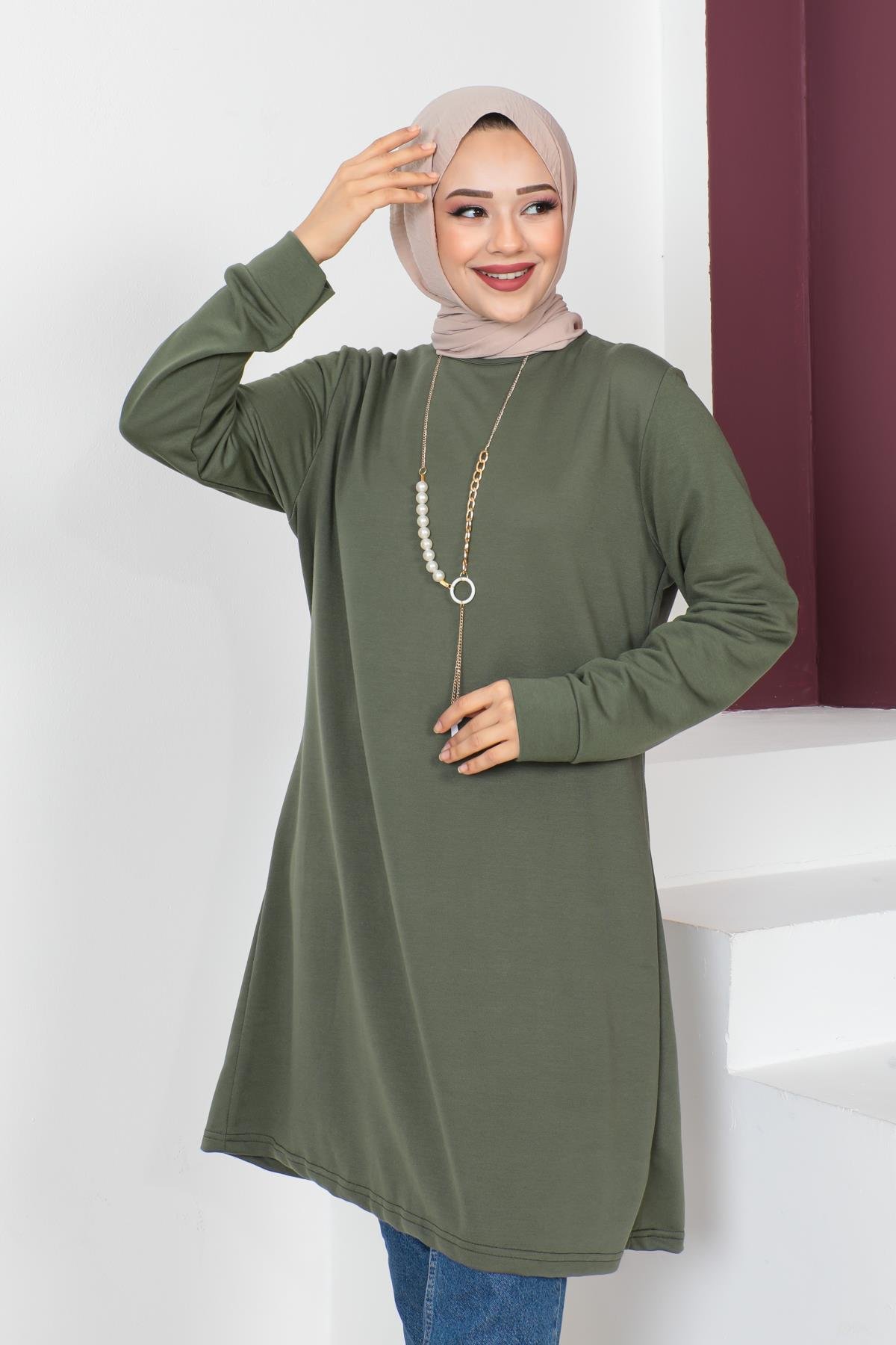 Kolyeli Tesettür Tunik Modelleri - Affan Moda