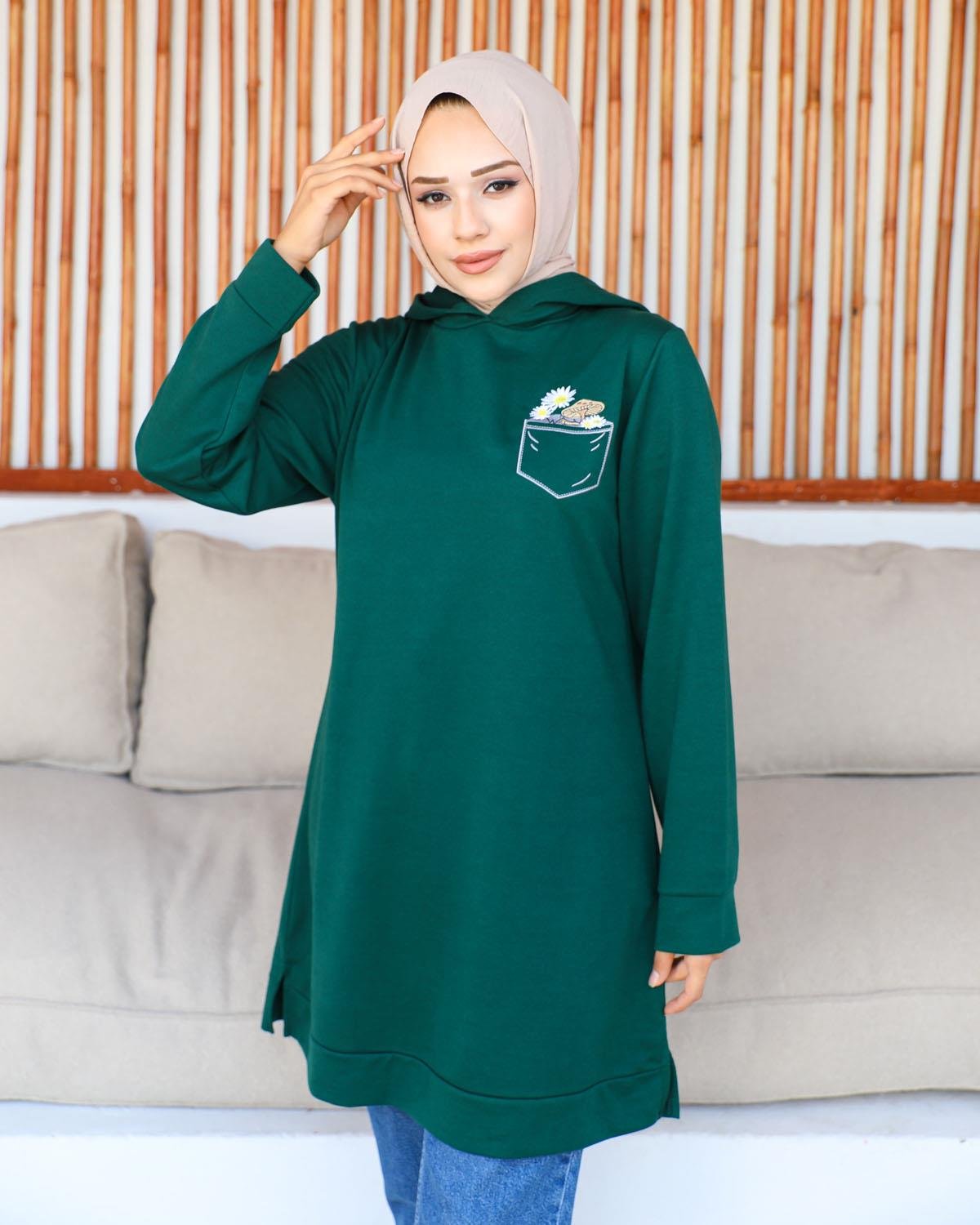 Tesettür Tunik Modelleri - Nakışlı Tunik Modelleri - Affanmoda