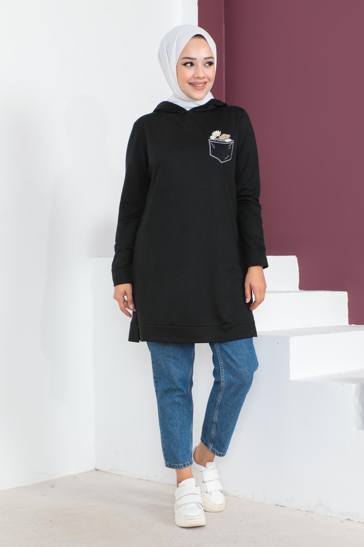 Tesettür Tunik Modelleri - Nakışlı Tunik Modelleri - Affanmoda